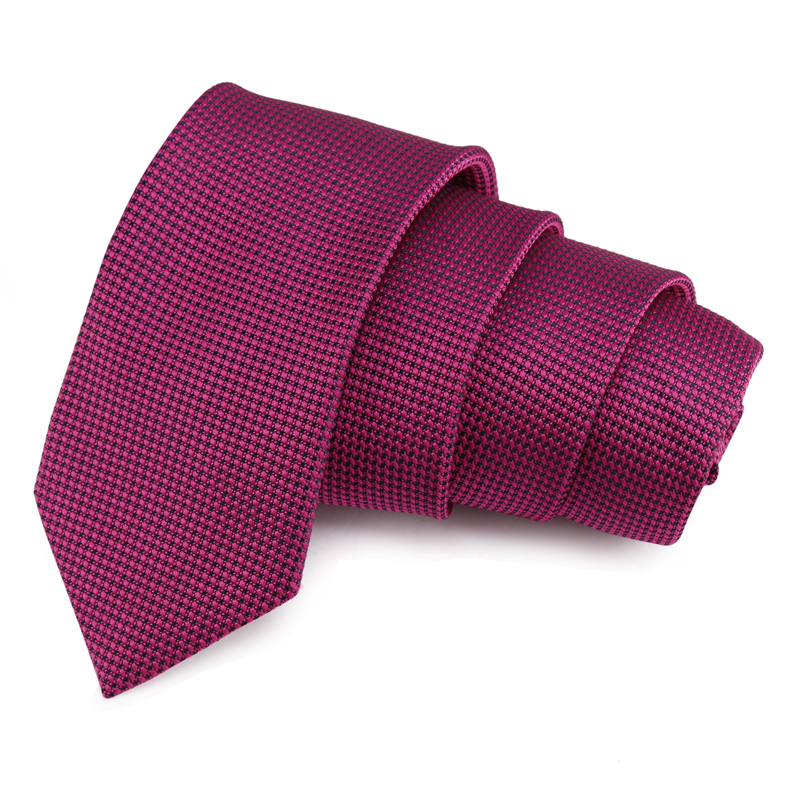 Dapper Pink Colored Microfiber Necktie for Men-image-14