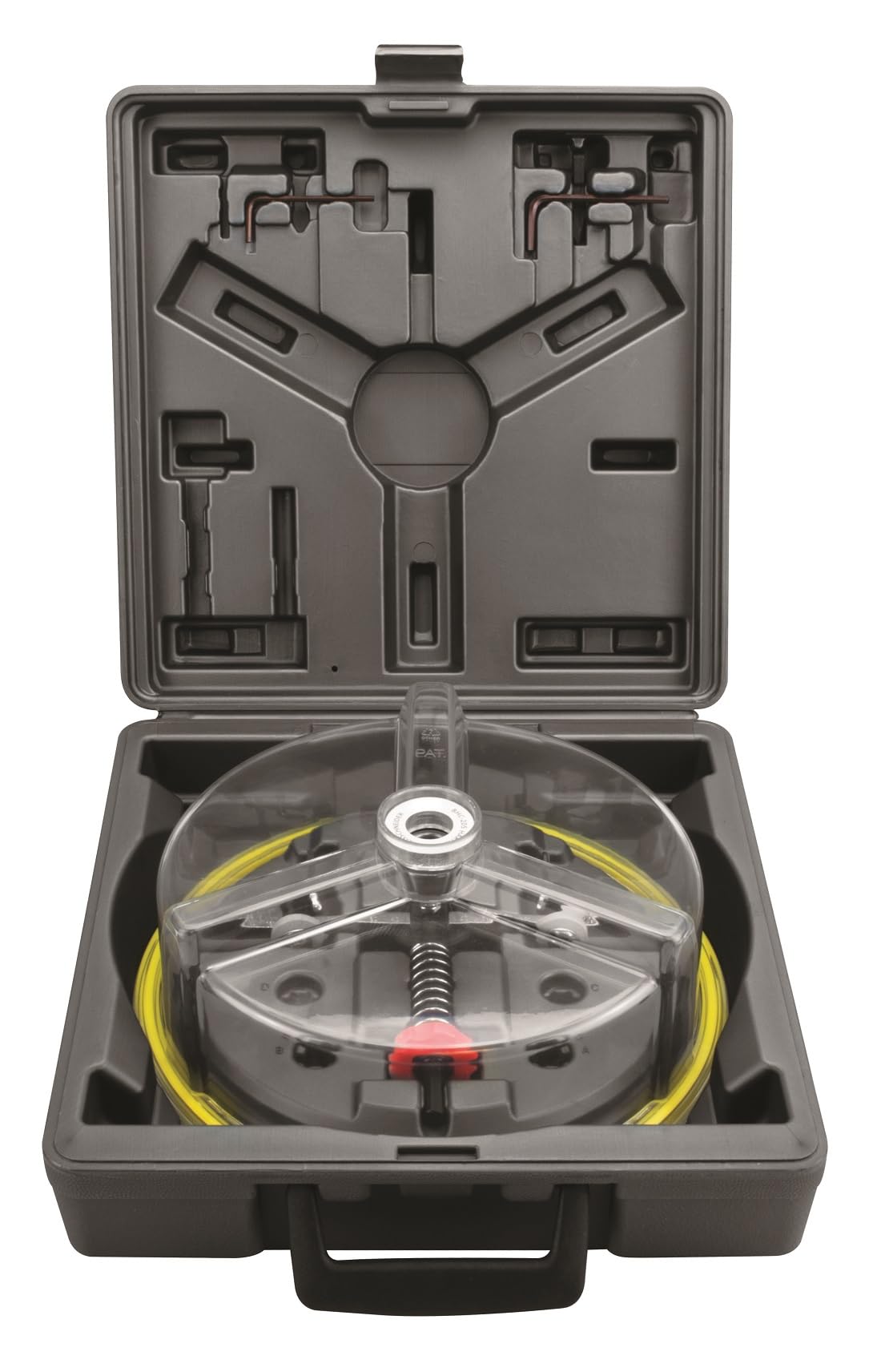 BOXTEC Hartmetall Kreisschneider BHC mit Schutzhaube stufenlos einstellbar im Koffer mit 4 Messern für Trockenbau, Holz, Kunststoff, Gipskarton