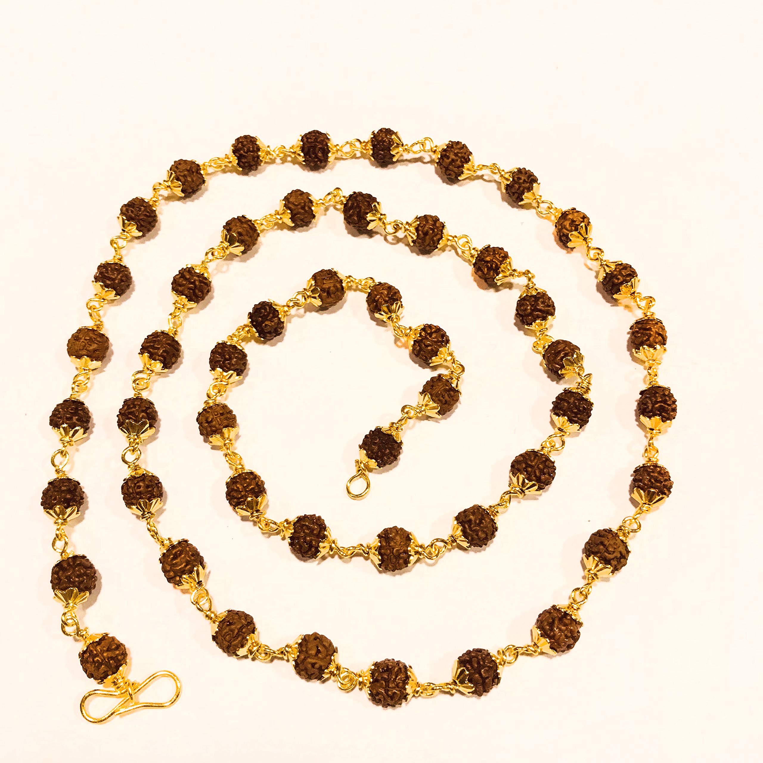 Naeva 5 Mukhi 6 mm Rudraksha Golden Cap Mala for Men and Women (B085S43V43) Amazon Price History, Amazon Price Tracker