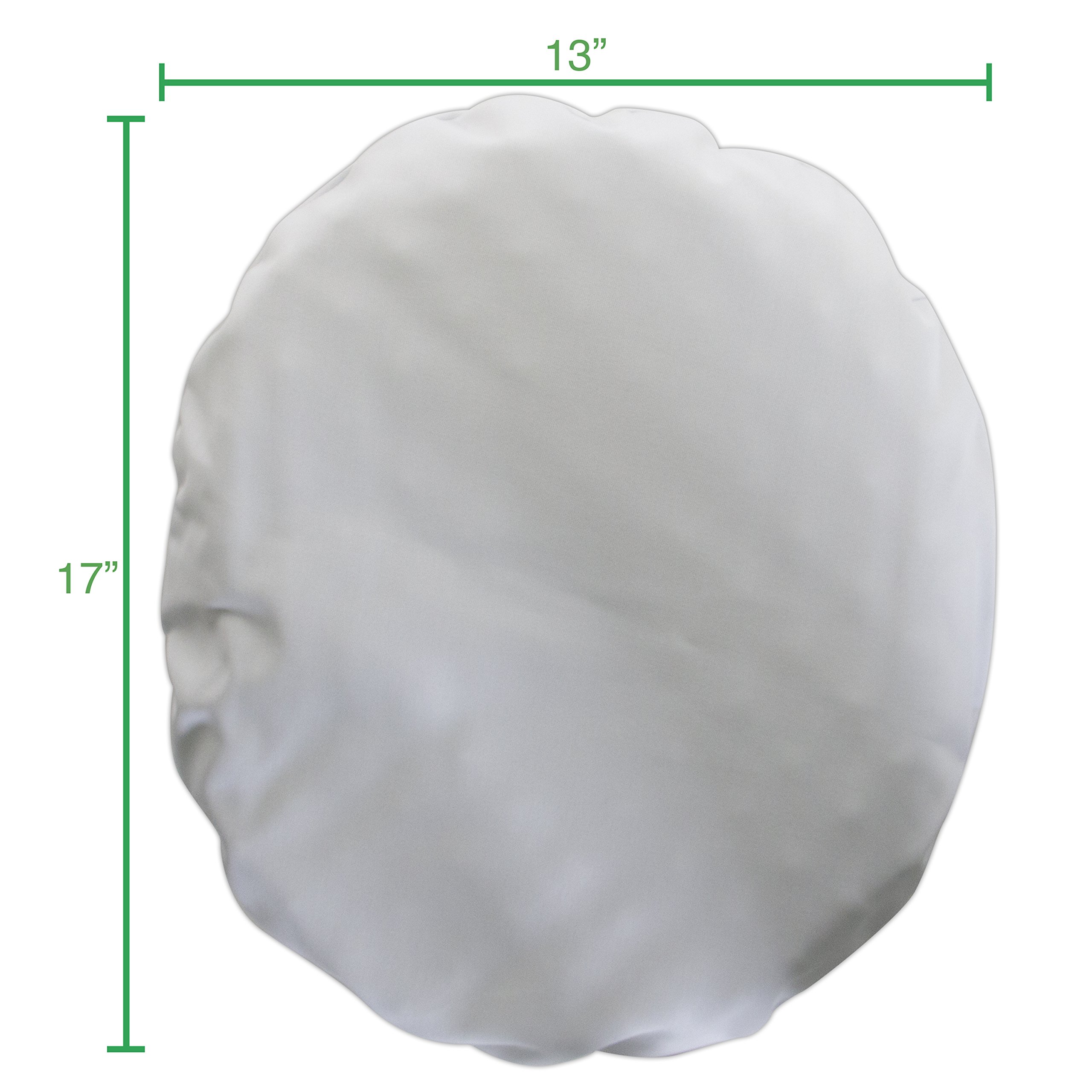 PCP Convoluted Foam Ring, Donut Cushion with Removable Cover, White