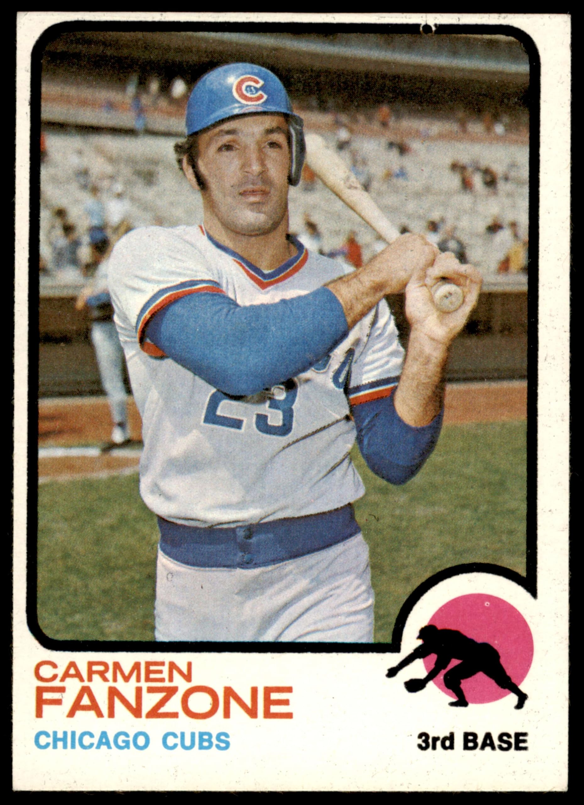 1973 Topps # 139 Carmen Fanzone Chicago Cubs (Baseball Card) VG/EX Cubs