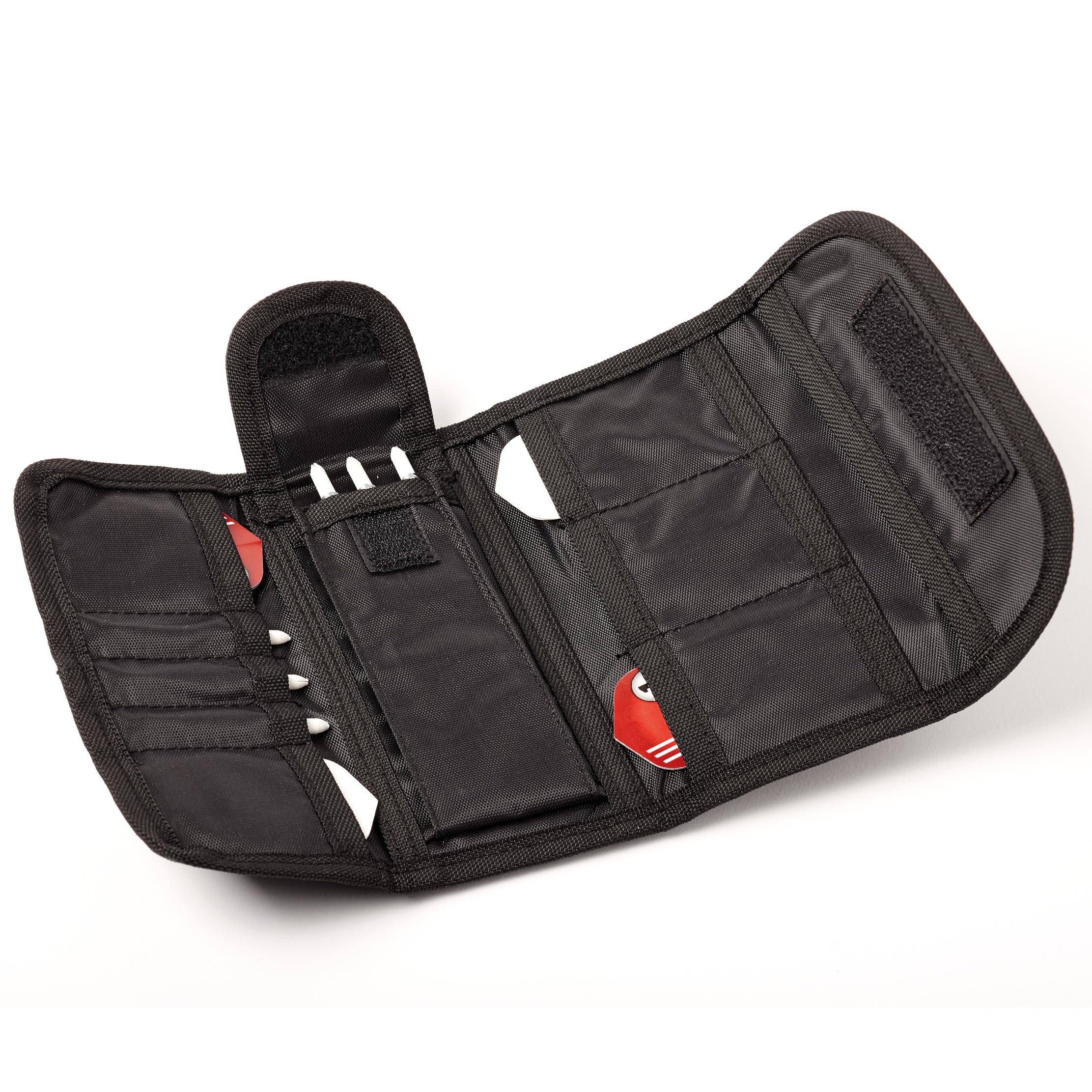 RED DRAGON Portafoglio per freccette | Custodia per freccette professionale pieghevole a tre | Contiene 1 set di freccette e accessori, Rosso, 190mm x 150mm x 20mm, Razor EdgeTri-Fold