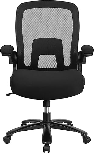 Miniatura 15 de Flash Furniture Silla giratoria grande y alta para oficina y juegos con soporte lumbar y espalda, silla de oficina ergonómica de malla con Tela
