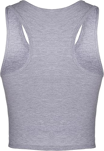 Miniatura 3 de Camisetas cortas de 3 piezas para mujer camisetas de entrenamiento básicas recortadas sin mangas espalda cruzada deportes gimnasio para adolescentes