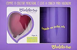 Violeta Cup Kit Coletor Menstrual A Vermelho + Caneca Higienizadora Vermelho Tipo A Mulheres A Partir De 30 Anos Ou Com Filhos E/Ou Com Colo Do Útero De Altura Média E Alta