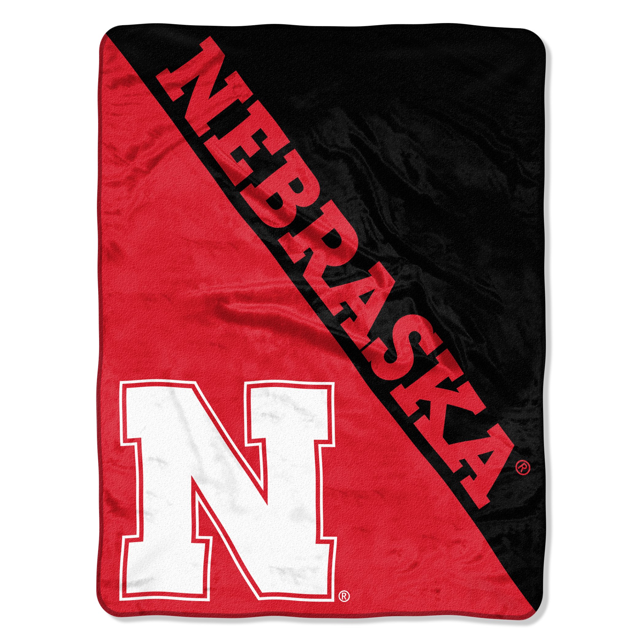 Northwest NCAA Nebraska Cornhuskers Unisex-Adult Micro Raschel Throw Blanket, 46" x 60", Halftone