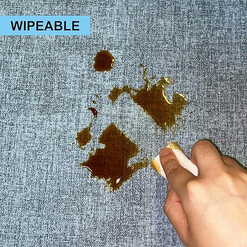 Miniatura 4 de Weabetfu Juego de 6 manteles individuales de piel sintética resistentes al calor, impermeables, lavables, antideslizantes, para interiores y