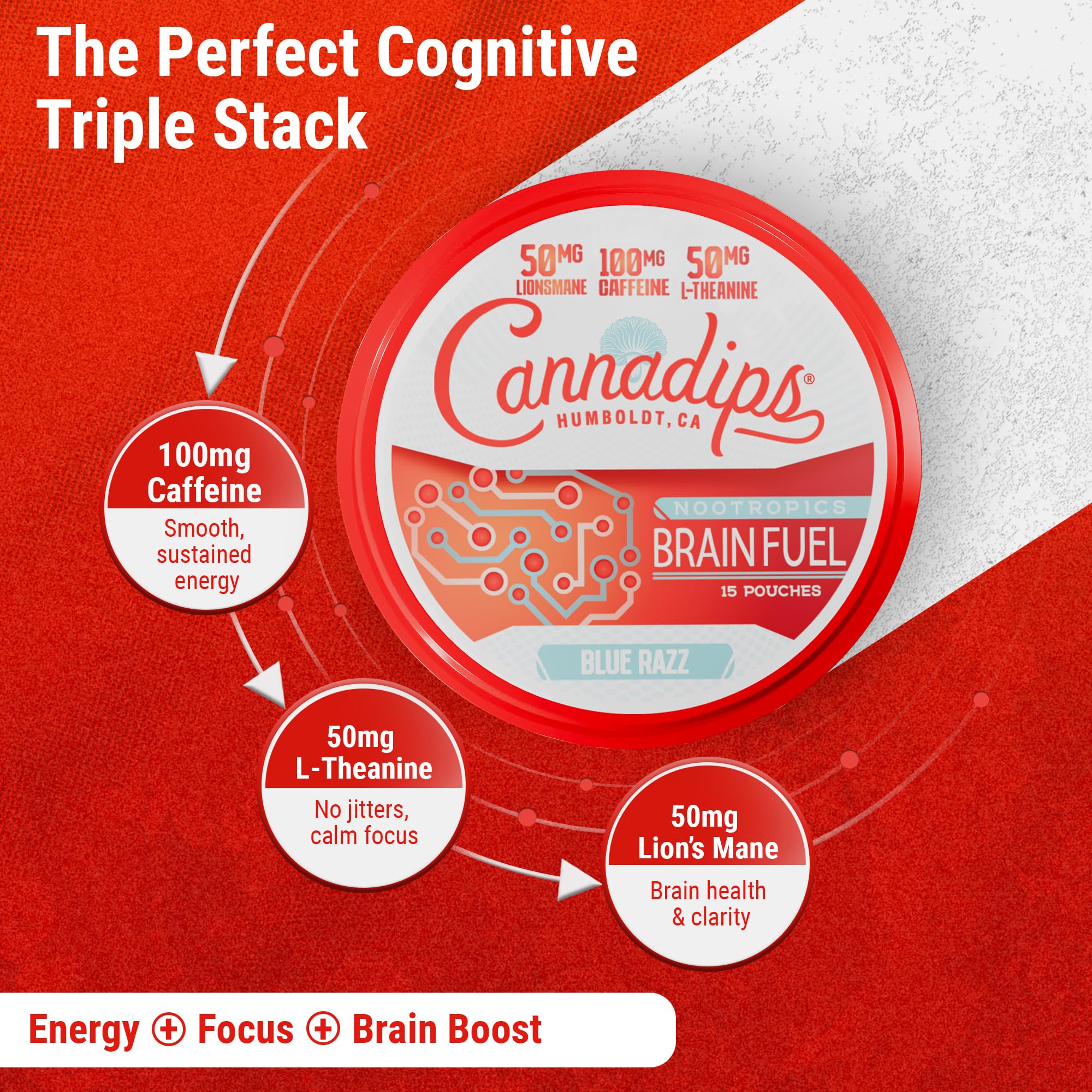 Amazon.com: Cannadips - Mocha Energy Pouches - Nootropic Caffeine