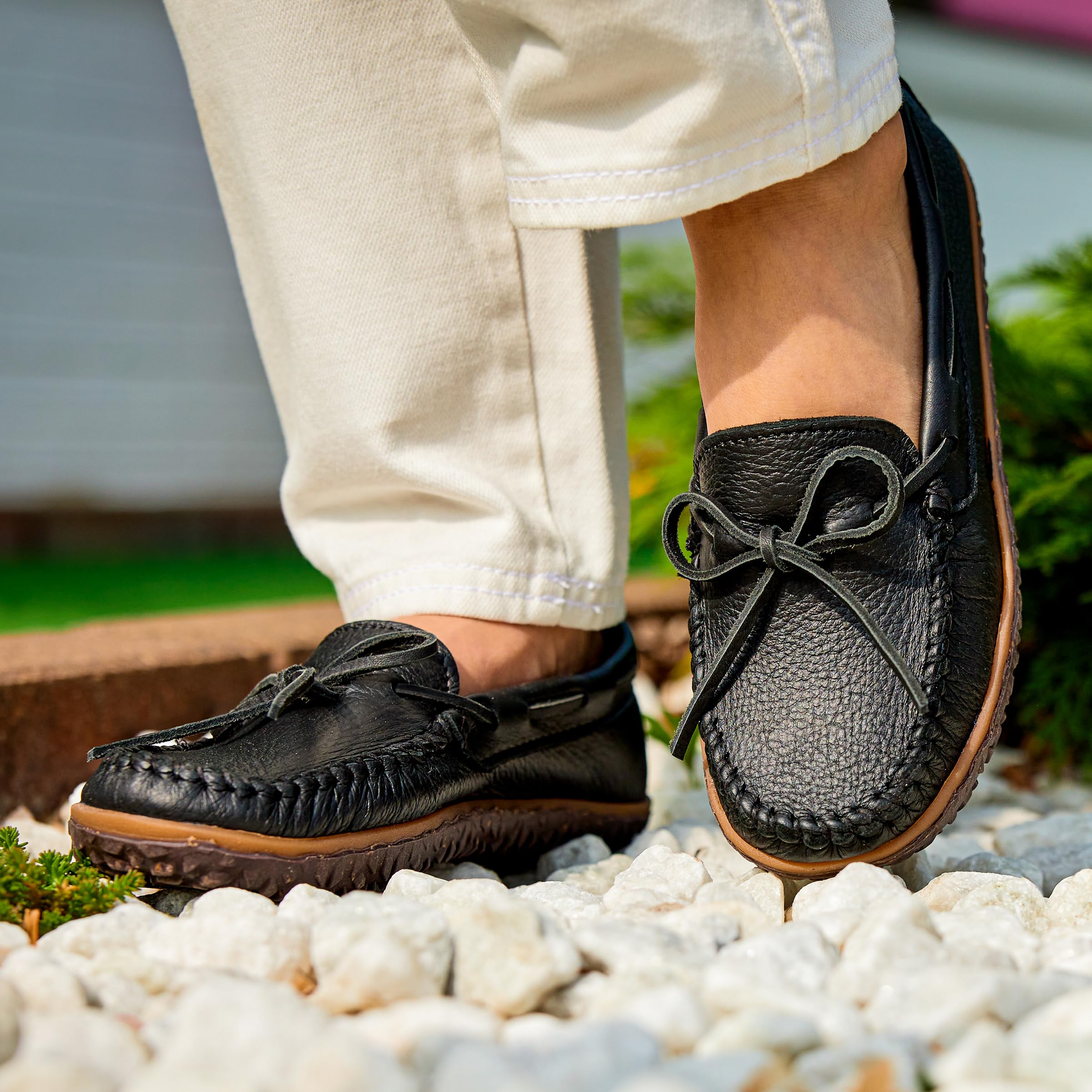 Minnetonka Battistrada da donna in pelle di daino