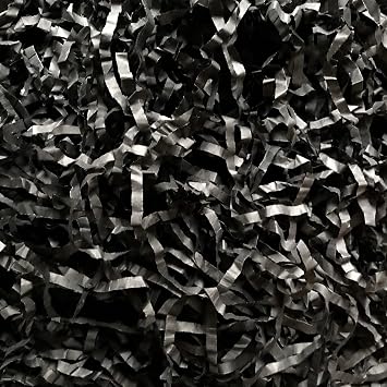 Inside My Nest Black Shredded Tissue Paper Shred Hamper Gift Box Basket Filler Fill Party Decorations60g