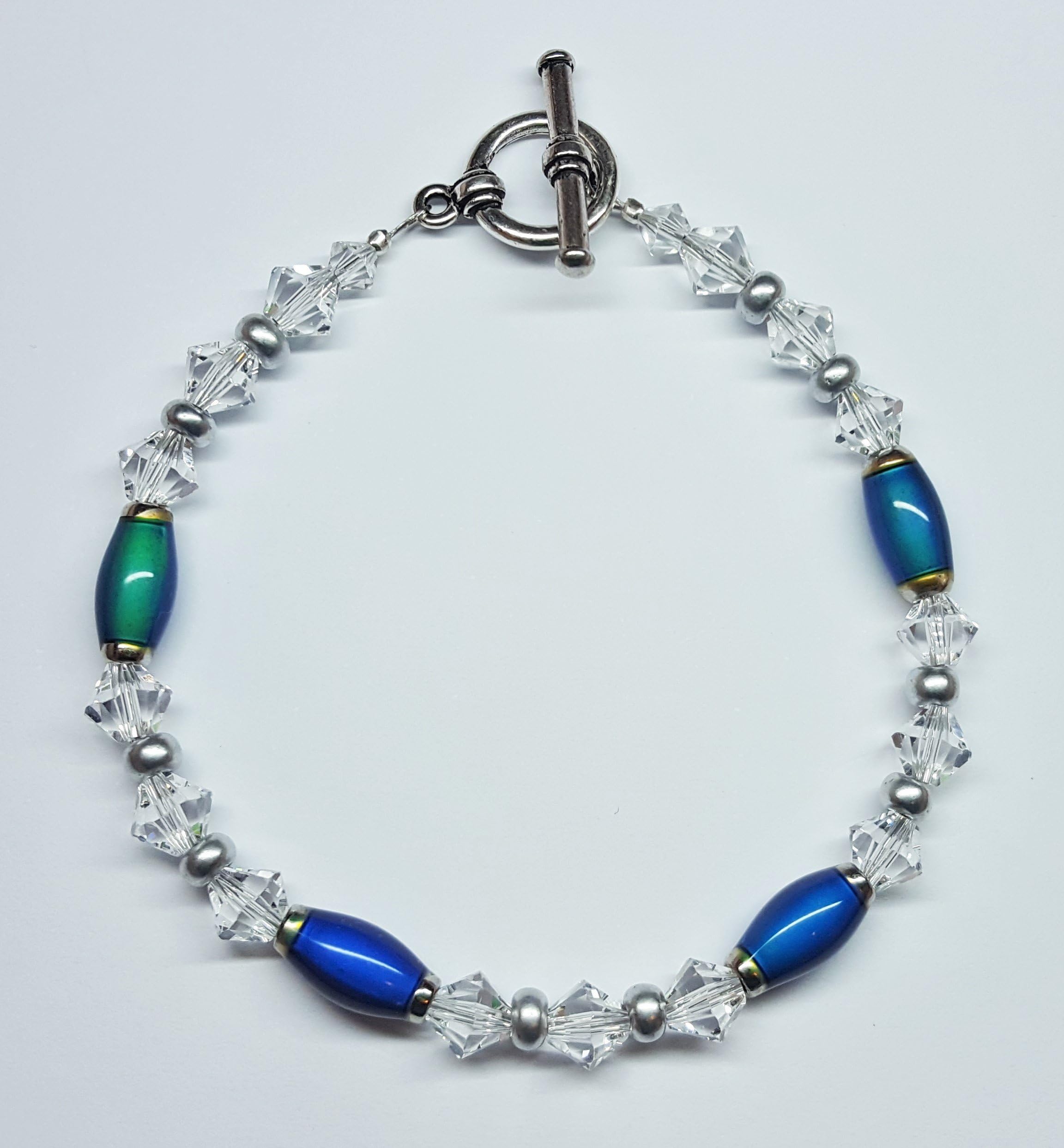 Austrian Crystal Coloring Changing Mood Bead Bracelet