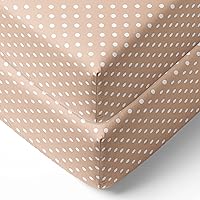 Vista 23 de Bacati - Falda de cama Mix N Match Pin Dots para cuna/niños pequeños con volantes de polvo (rojo)