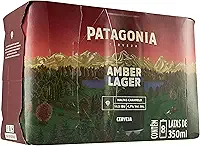 Pack Cerveja Patagonia Amber Lager Nacional 350ml Lata Sleek - 8 Unidades