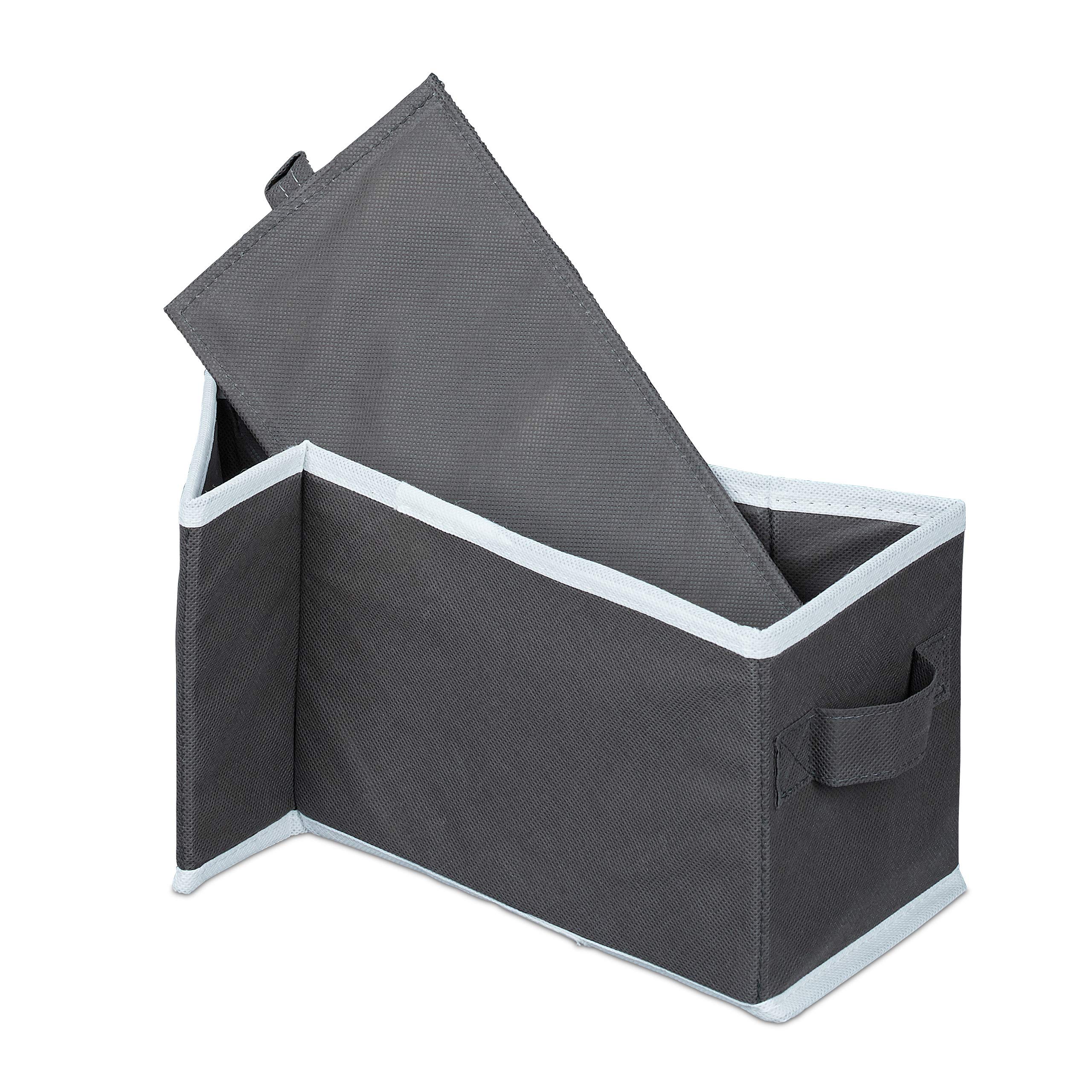 Relaxdays Hängeregal Stoff, Hängeaufbewahrung, 6 Fächer, 2 Schübe, für Kleiderschrank, HBT: ca. 82x14,5x30 cm, v. Farben | 4 Schübe, für Kleiderschrank, HBT: ca. 82x14,5x30 cm