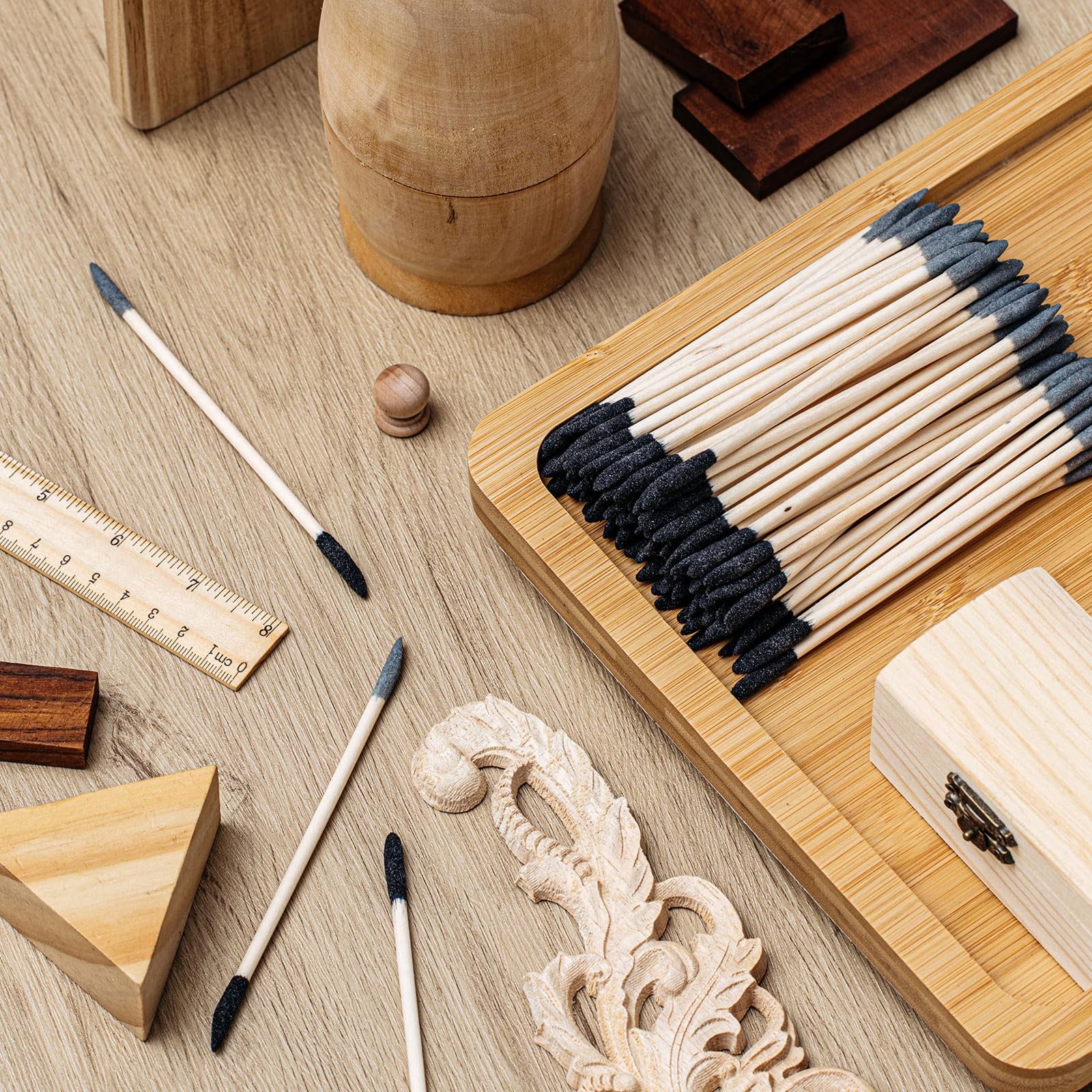 Sanding Sticks - 60 Pack for Wood & Models -6