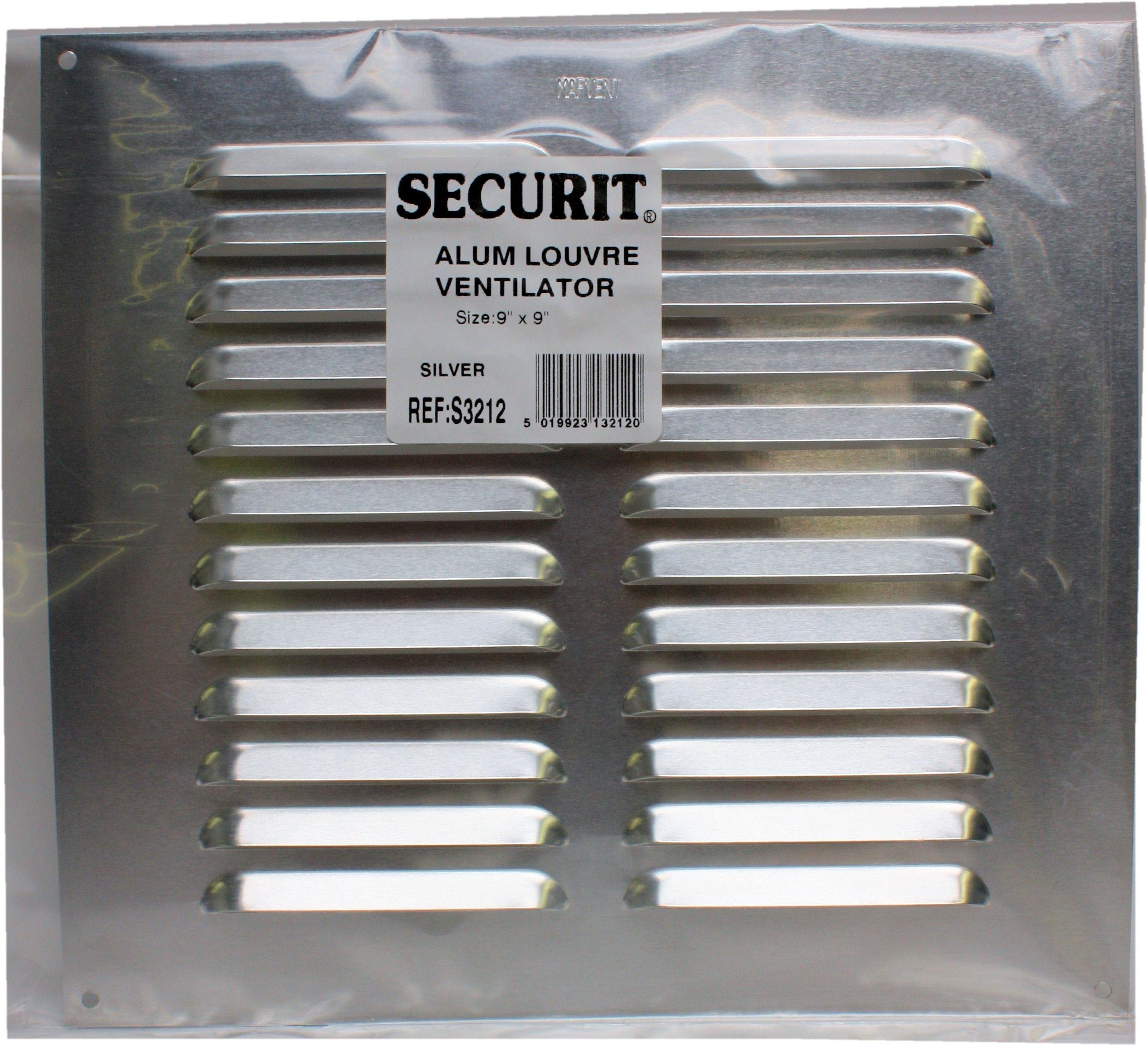 Securit - Aluminium Louvre Vent - 9" X 9 5019923132120