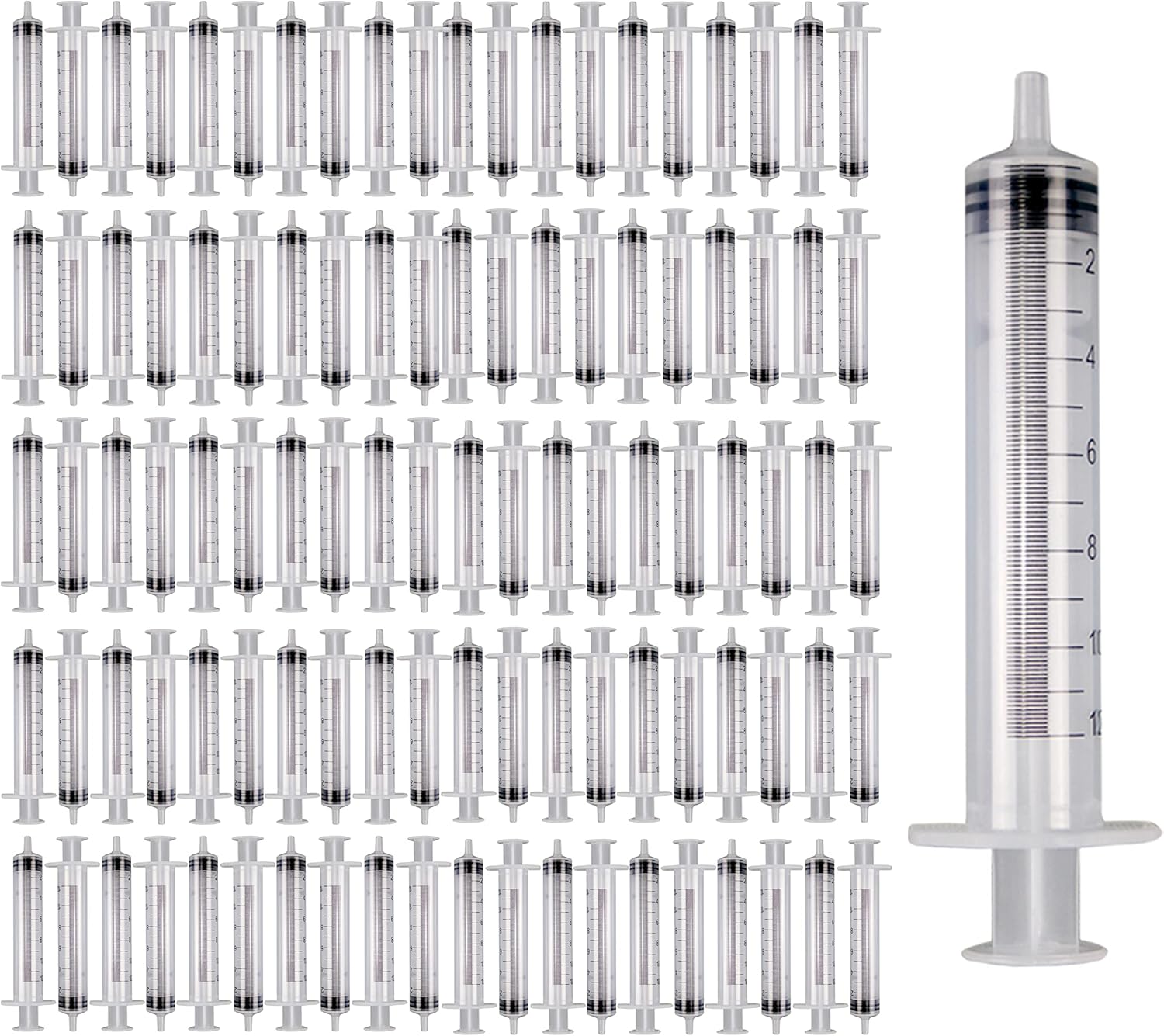 12ml Project Syringes, 100 pcs, for Crafts, Art, and STEM Projects, nonmedical
