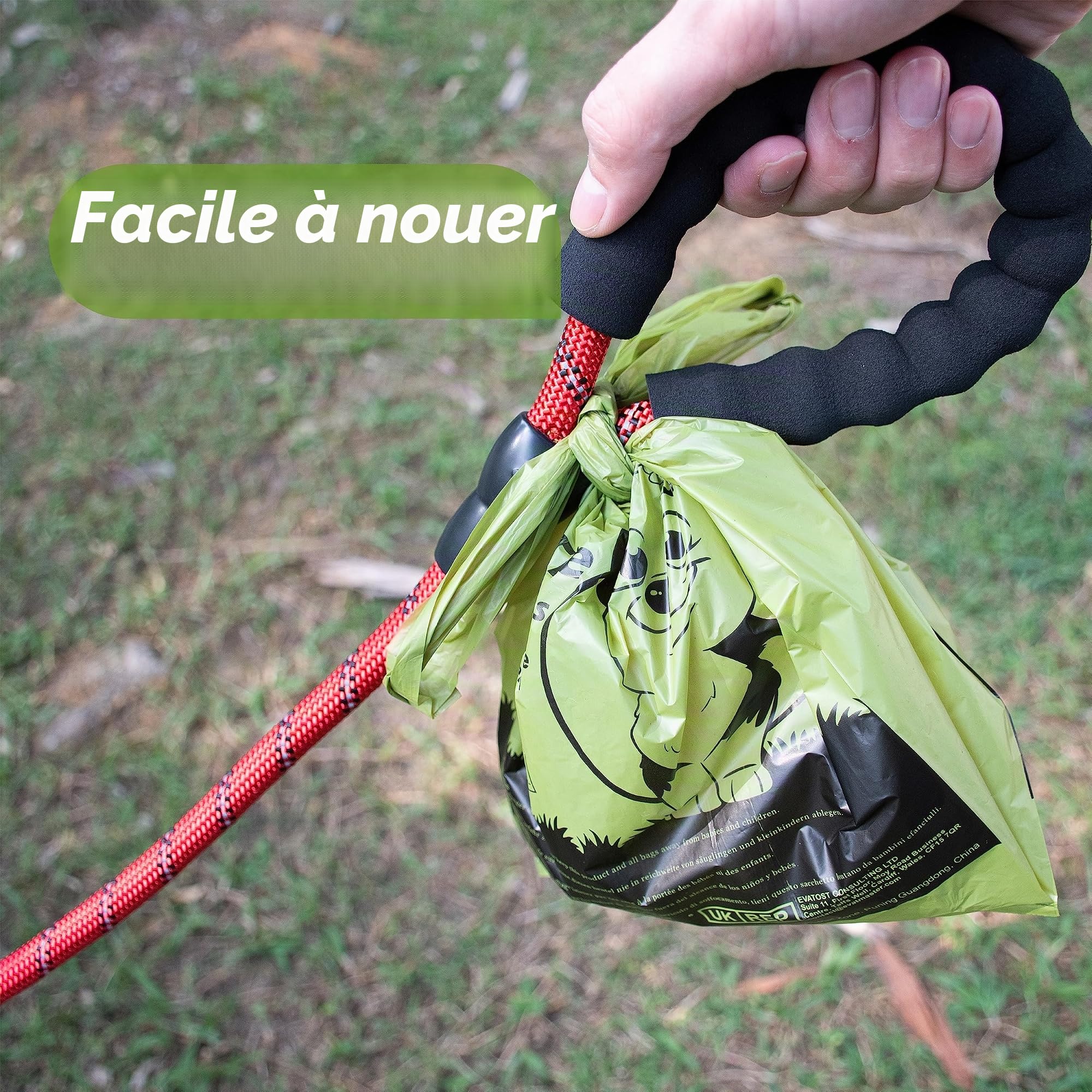 Sac a Crottes Chien avec des Poignées Faciles à Attacher, 440 Sacs à Déjections Canines, Épais et Grands 100% Étanches