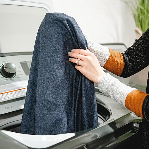 Miniatura 382 de Big Joe Fuf - Puf extragrande (XXL) relleno de espuma con funda extraíble, color niebla Lenox, poliéster tejido duradero, 6 pies, gigante Negro