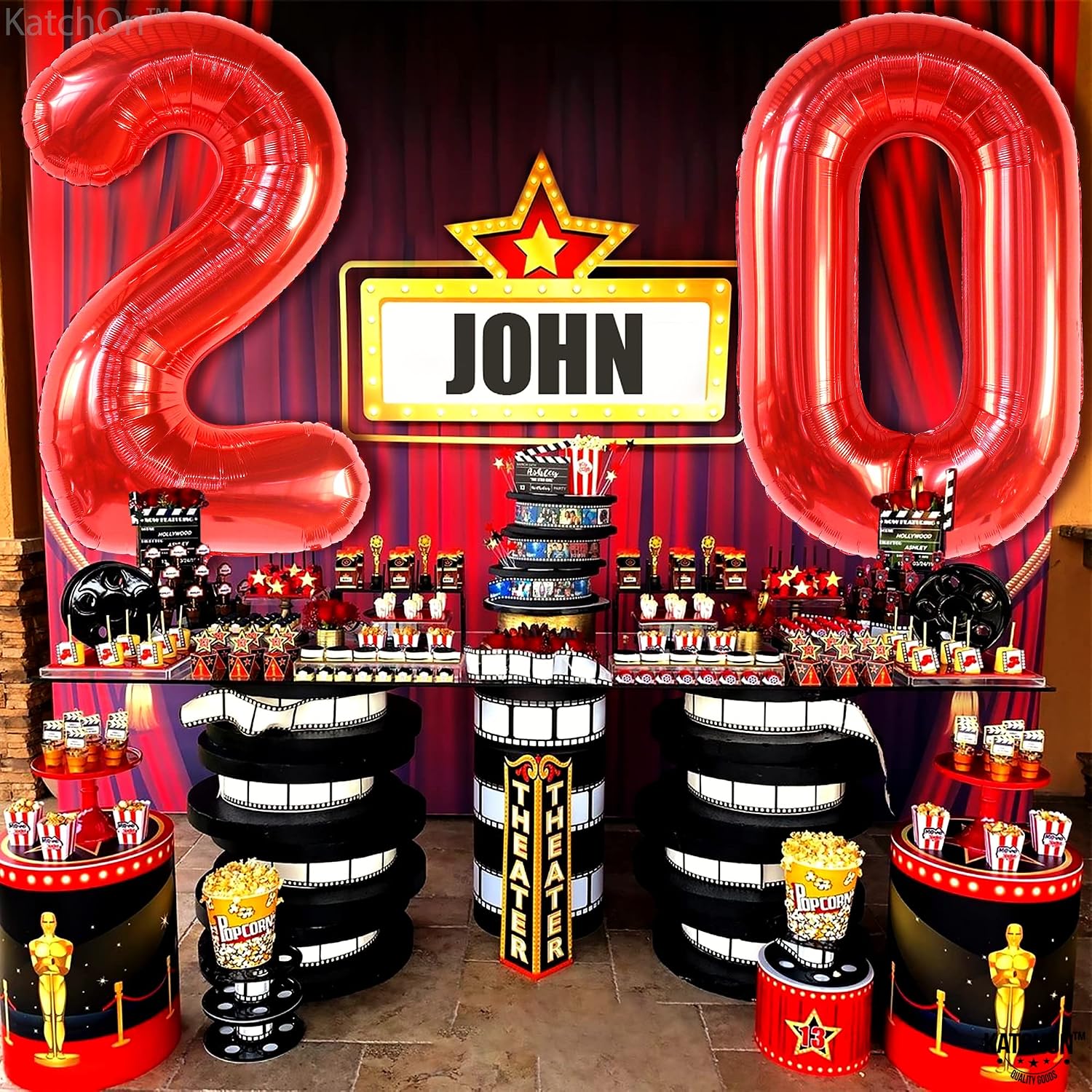 KatchOn, Red 20 Balloon Number - Giant, 40 Inch | 20th Birthday Balloons, Number 20 Balloon Set | Happy 20th Birthday Decorations for Men & Women