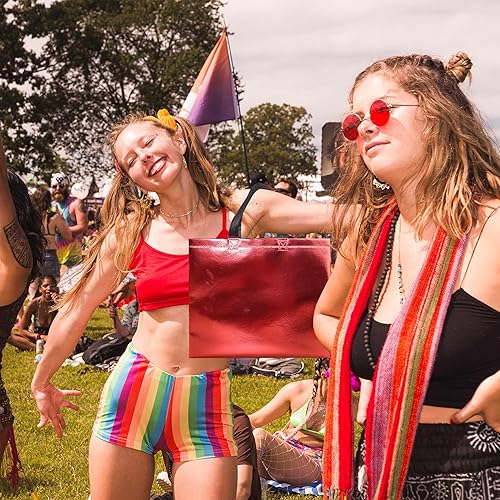 Miniatura 2 de cabzymx 15 bolsas de regalo reutilizables brillantes, bolsas medianas de regalo de Navidad para niños, Navidad, boda, Pascua, vacaciones, fiesta,