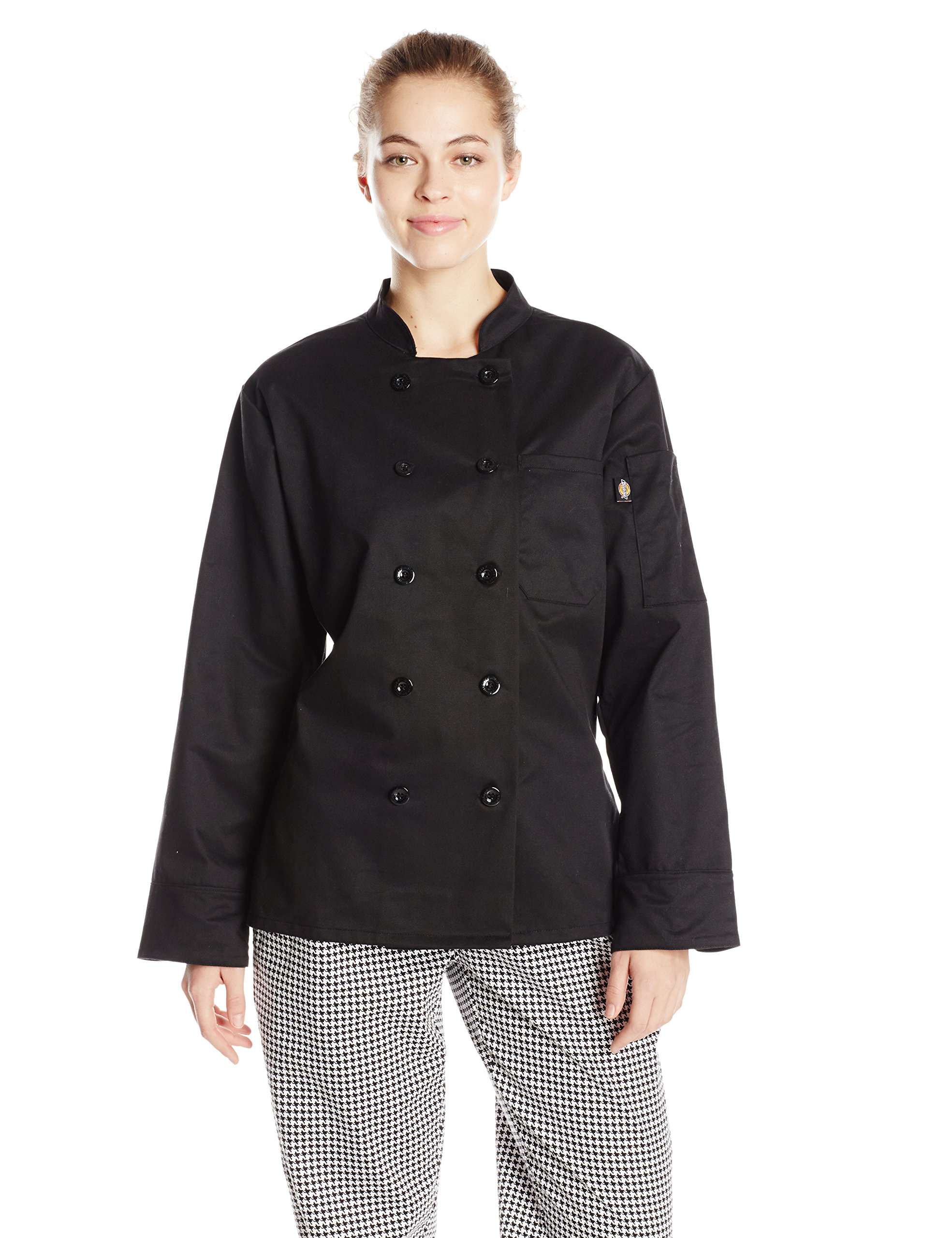 Dickies Chef Women's Bettina Coat, Black, Medium