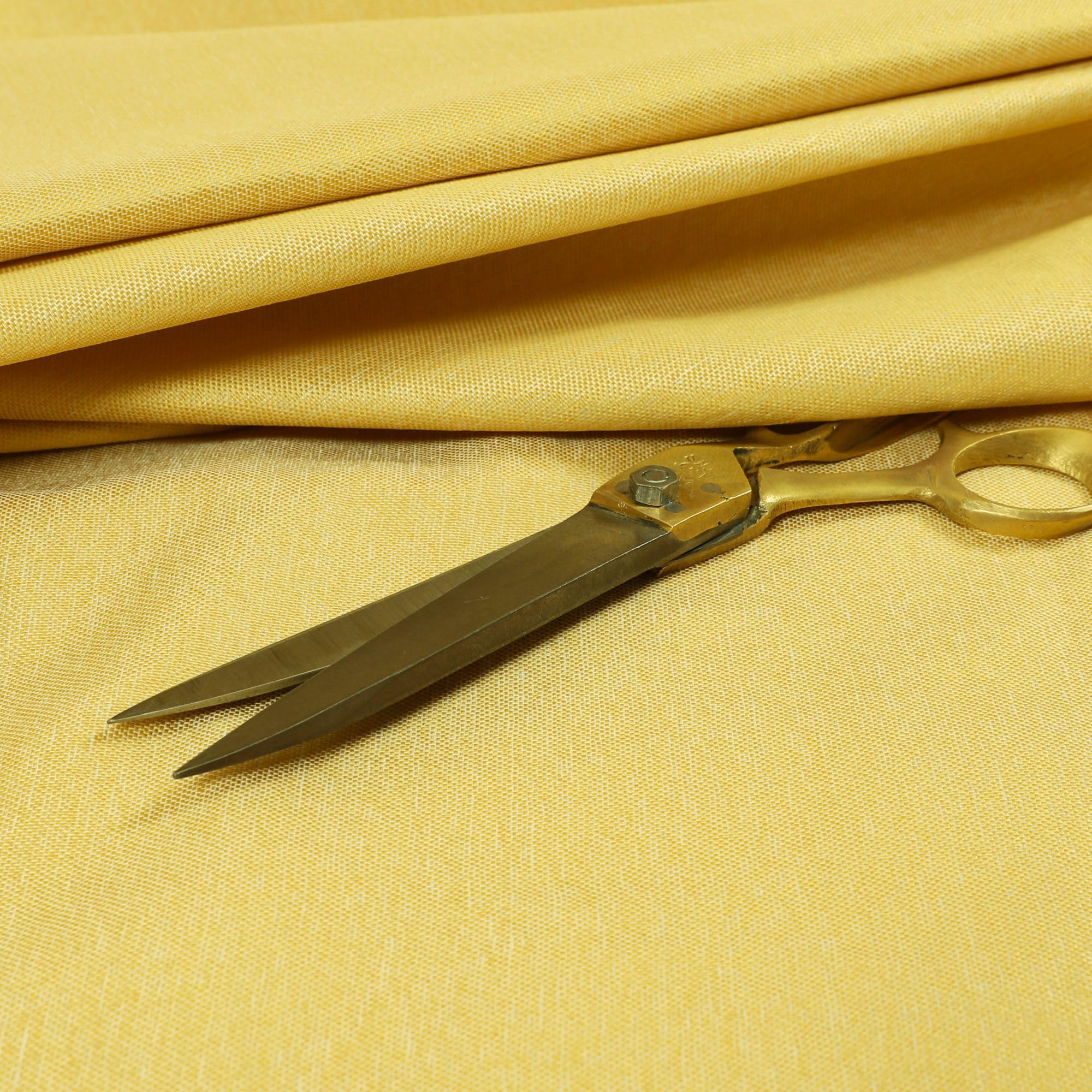 Redbrick Mill Fabrics Flame Retardant Lightweight Plain Chenille Material Redbrick Mill Fabrics Flame Retardant Light Yellow Upholstery Curtain Fabrics (1 Metre) โ image 1