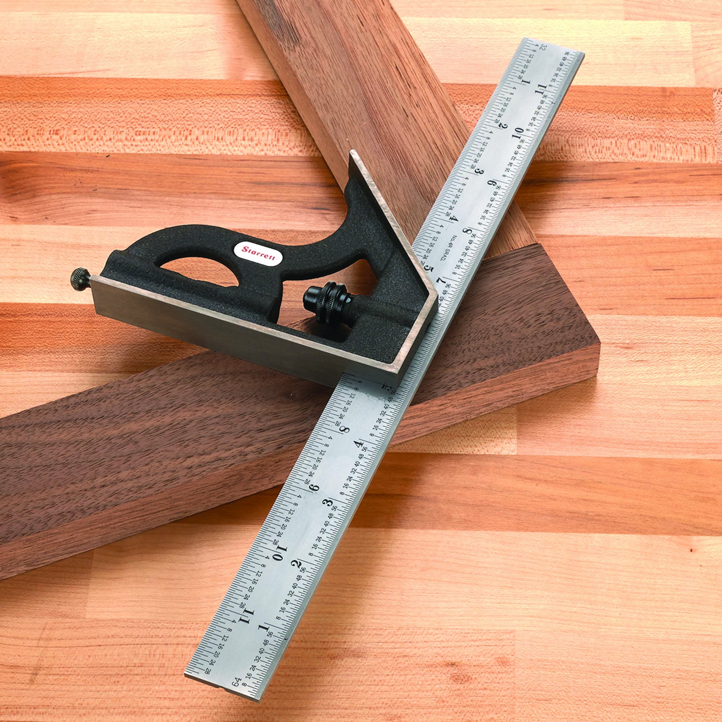 StarrettC11H-12-4R Combination Square with Square Head, 12"