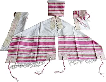 Jerusalem Imports New Covenant Prayer Shawl, English/Hebrew & Bag Israel Holy Land