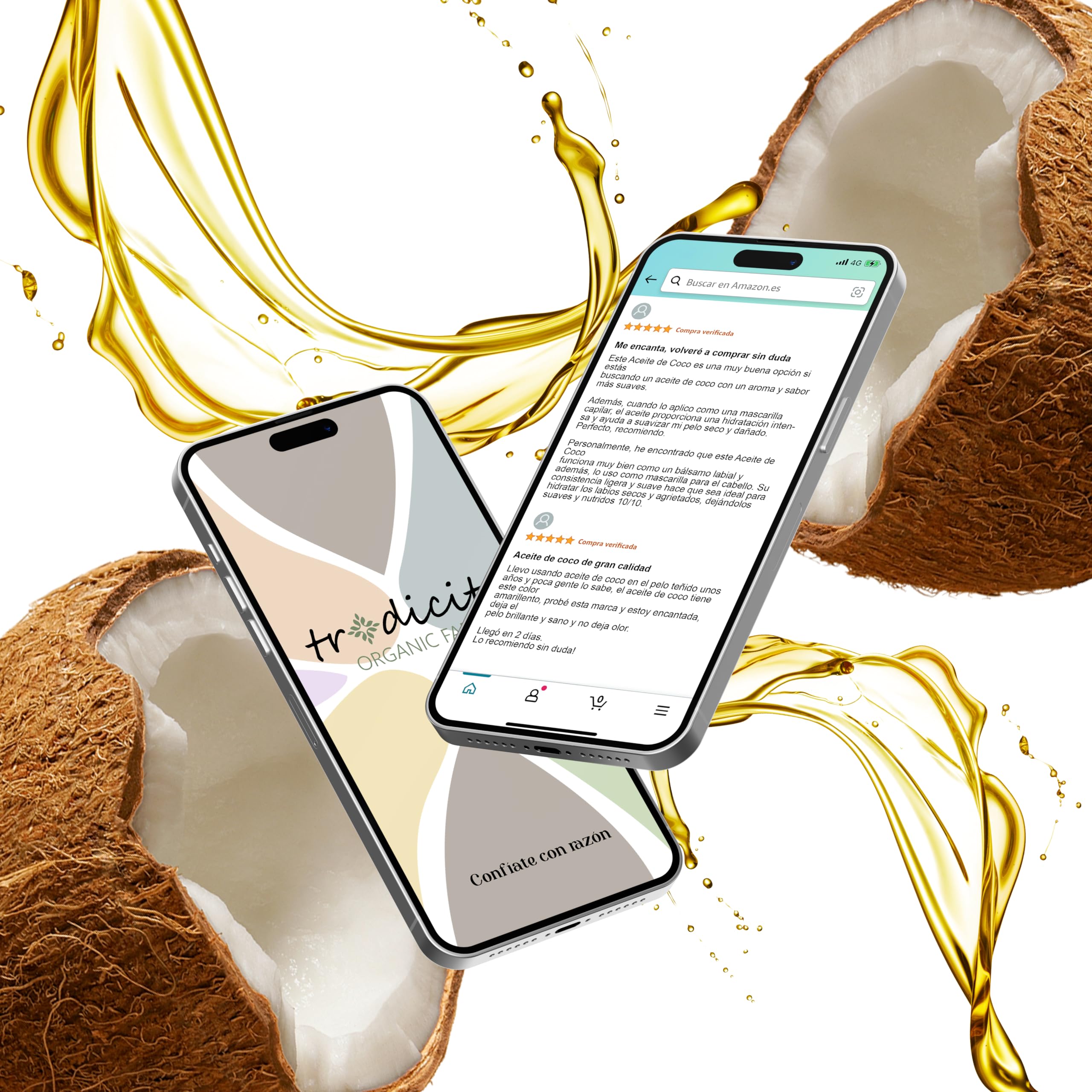 Aceite de Coco Profesional: Estimulador Crecimiento Cabello, Protector Termico/Solar, Hidratante Pelo y Barba, Reparador de Cabello, 100% Natural, Vegano - 7000 ml