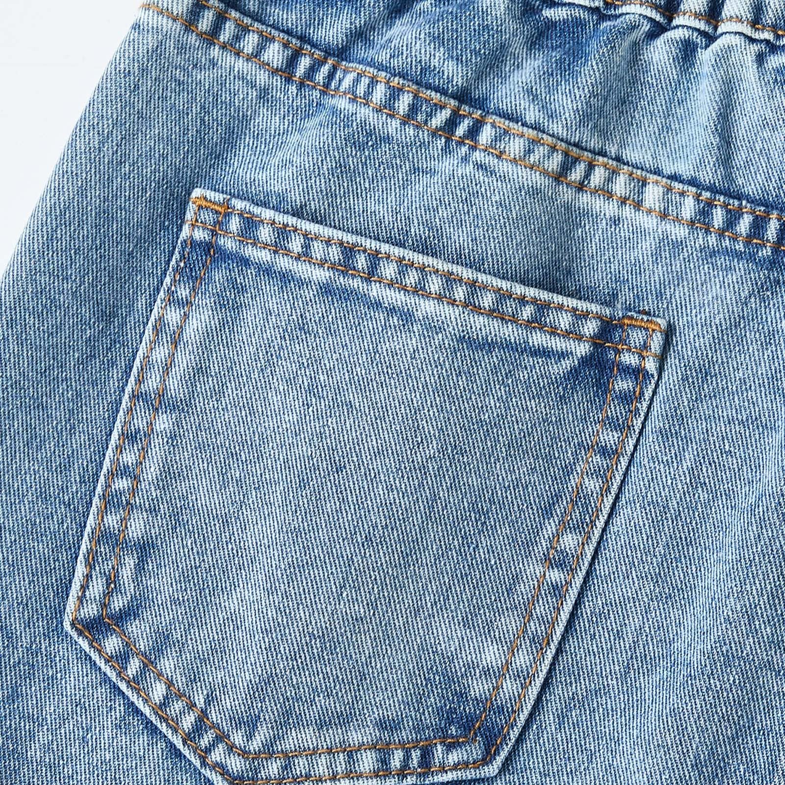 Jeans baggy para niños Estilo streetwear actual Costuras reforzadas Jeans para colegio Sin restricciones de movimiento Vaqueros de pierna recta Diseño elegante y casual Ajuste regular holgado