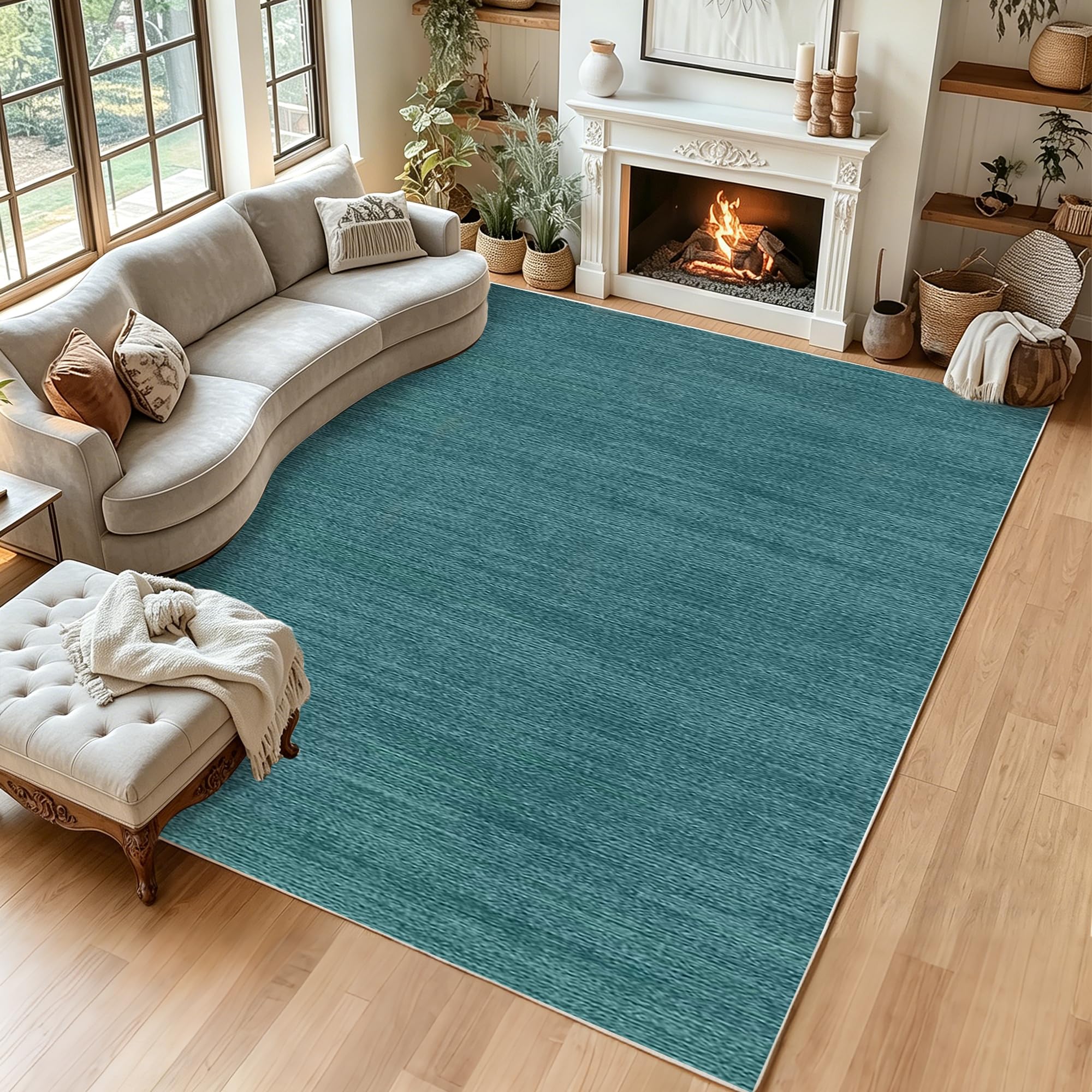 Tapis pour le salon géométrique bleu 200x260 idéal chambre d'enfant
