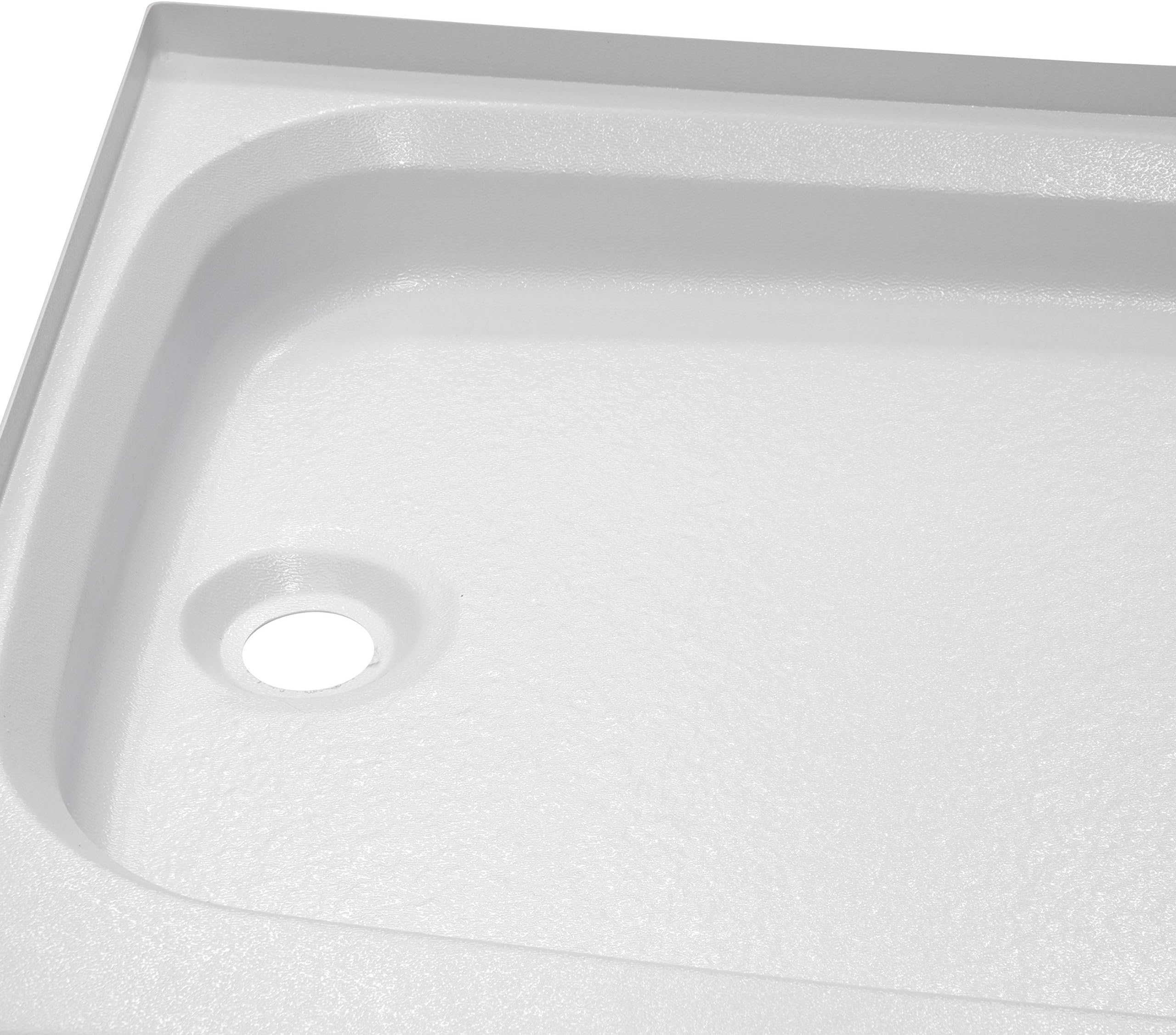 Lippert Replacement 24" x 32" White Shower Pan with Right Drain for RVs, Manufactured Homes, Travel Trailers, 5th Wheels, and Motorhomes - 210371