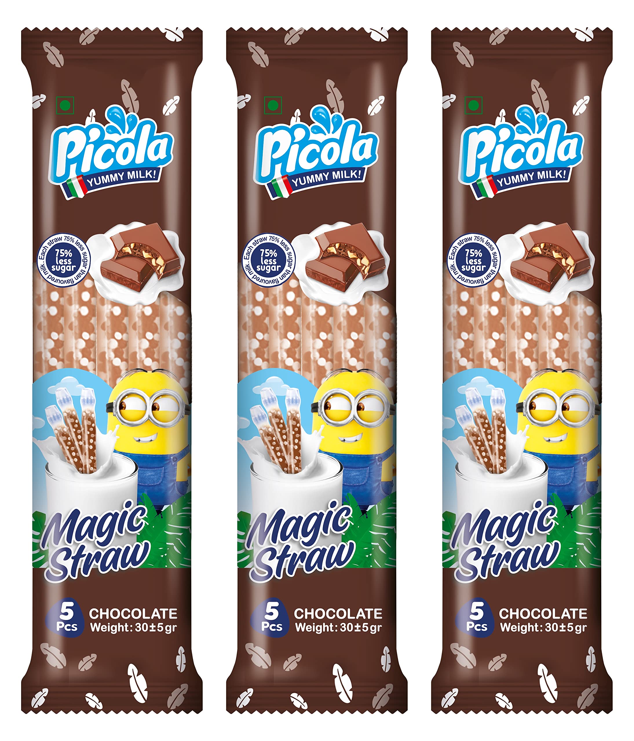 Picola Magic Straw | Chocolate | Flavoured Milk Straw (Pack of 3, Total 15 Straws, Net 90 g) (B0BTBWLBMW) Amazon Price History, Amazon Price Tracker