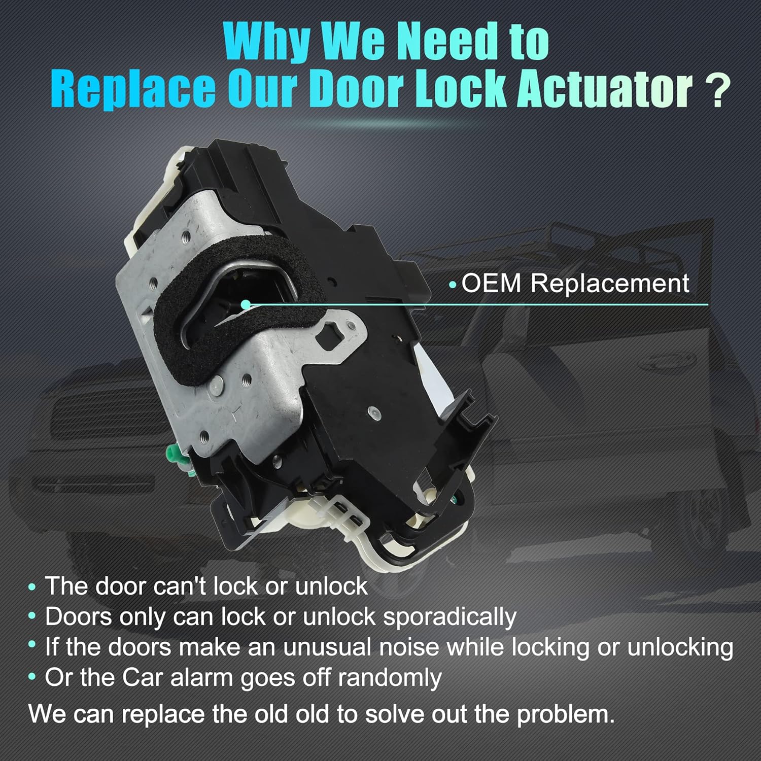 X AUTOHAUX Power Door Lock Actuator Motor Front Left Driver Side for Ford Focus 2008-2011 for Ford Explorer 2011-2019 9S4Z-5421813-A