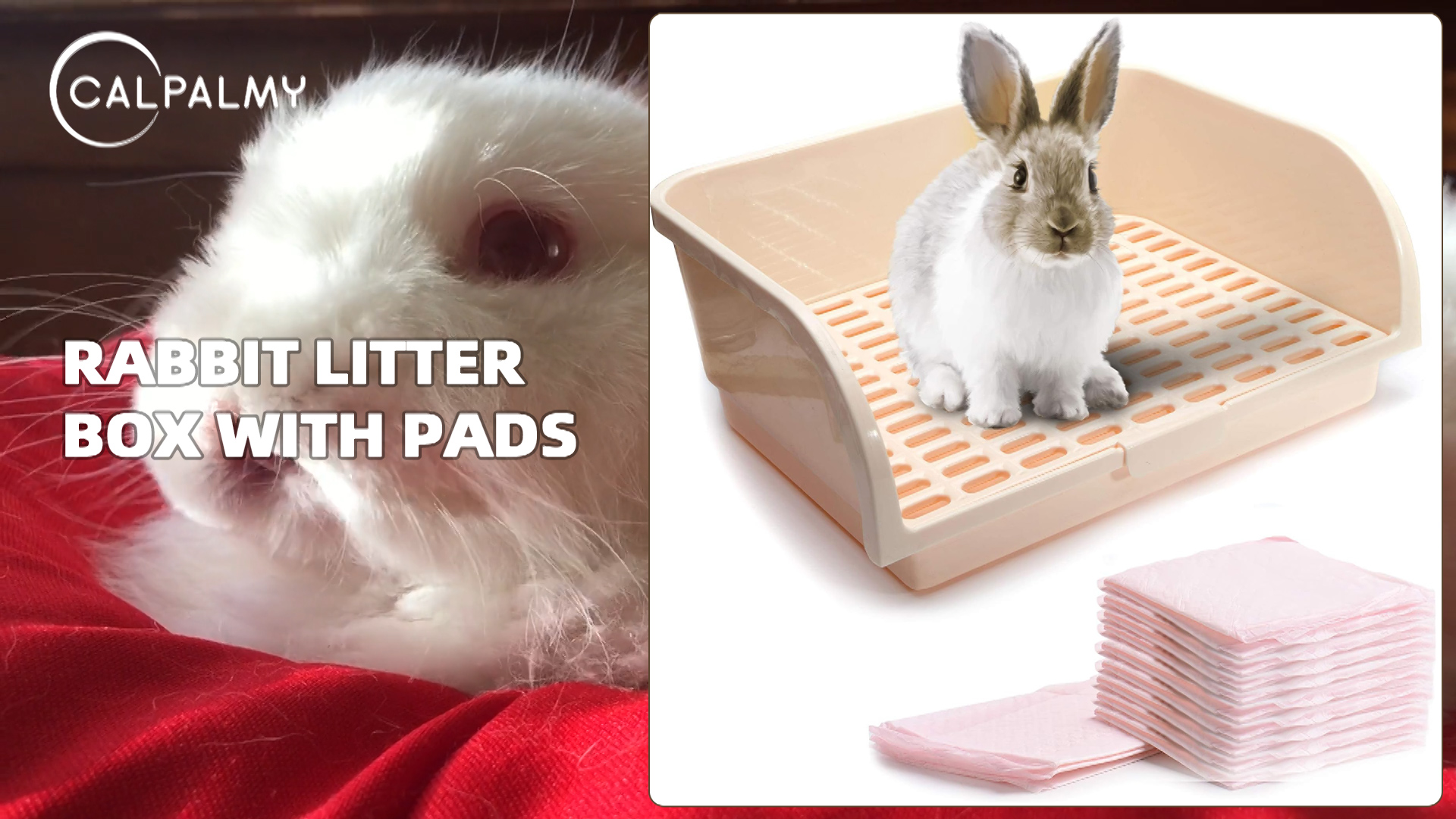 CalPalmy X-Large Rabbit Litter Box with 10PCS Bonus Pads, Drawer, Corner Toilet Box 17.3" x 13" and Bigger Pet Pan for Adult Guinea Pigs, Chinchilla, Ferret, Galesaur, Small Animals - image 7