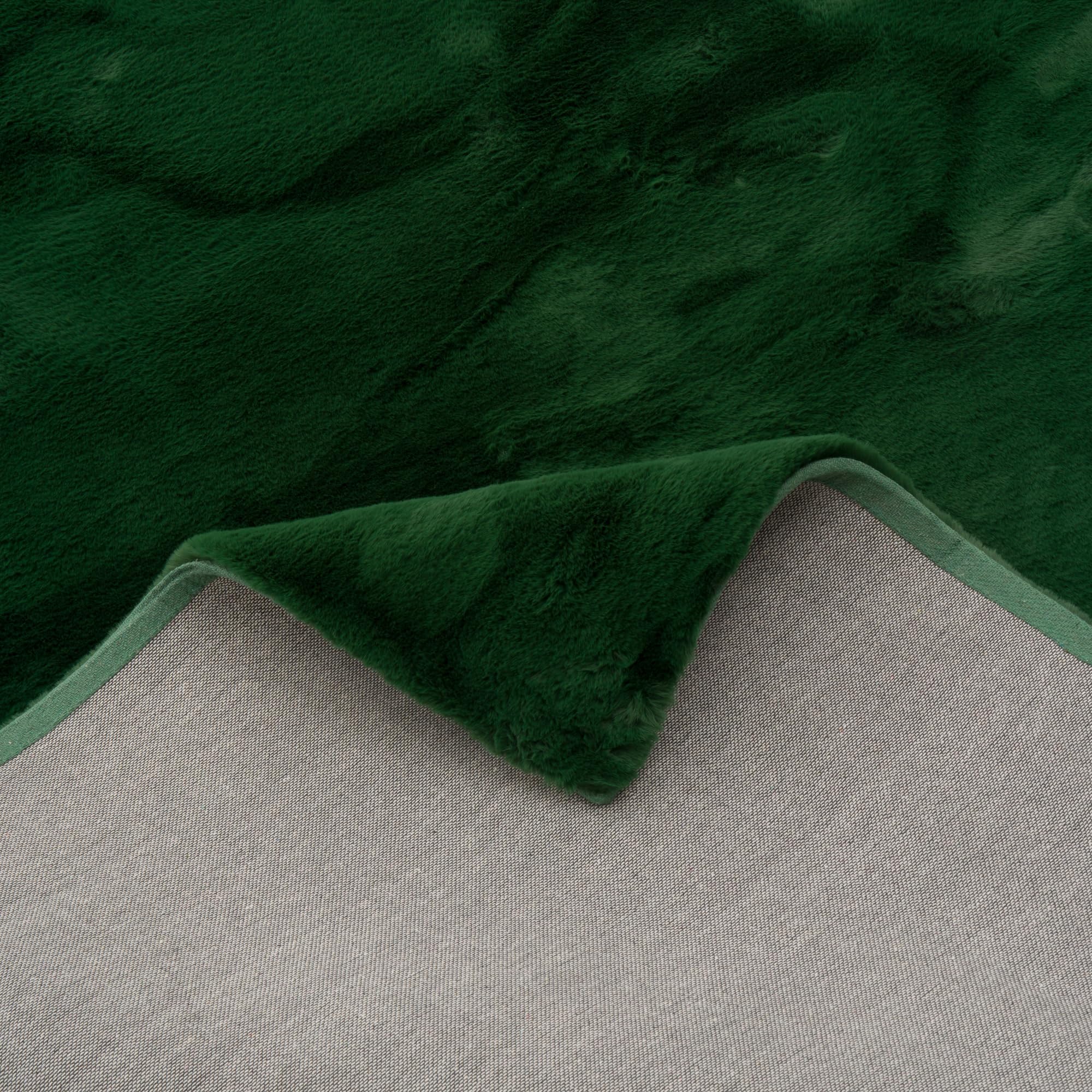 Pergamon Luxe Super Soft Art Tapis en Fourrure Plush Vert Sapin | Super Moelleux | Salon Chambre à Coucher Chambre d'enfants