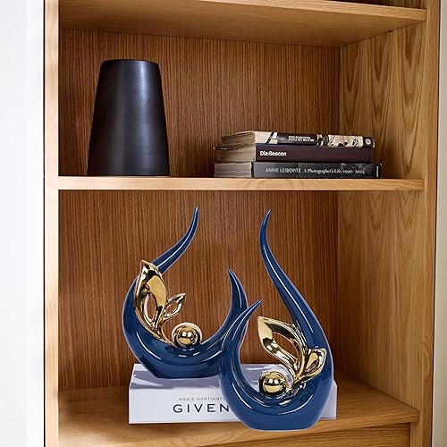 Miniatura 5 de 2 piezas de decoración para el hogar, estatua de cerámica abstracta, centros de mesa de mediados de siglo, decoración moderna para mesas, decoración