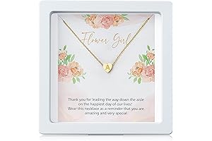 Engraved Heart Pendant for Kids in 14K Gold Plating - Personalized Flower Girl Jewelry Gift