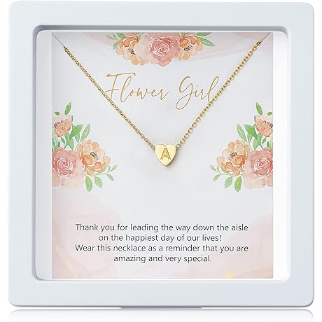 Engraved Heart Pendant for Kids in 14K Gold Plating - Personalized Flower Girl Jewelry Gift