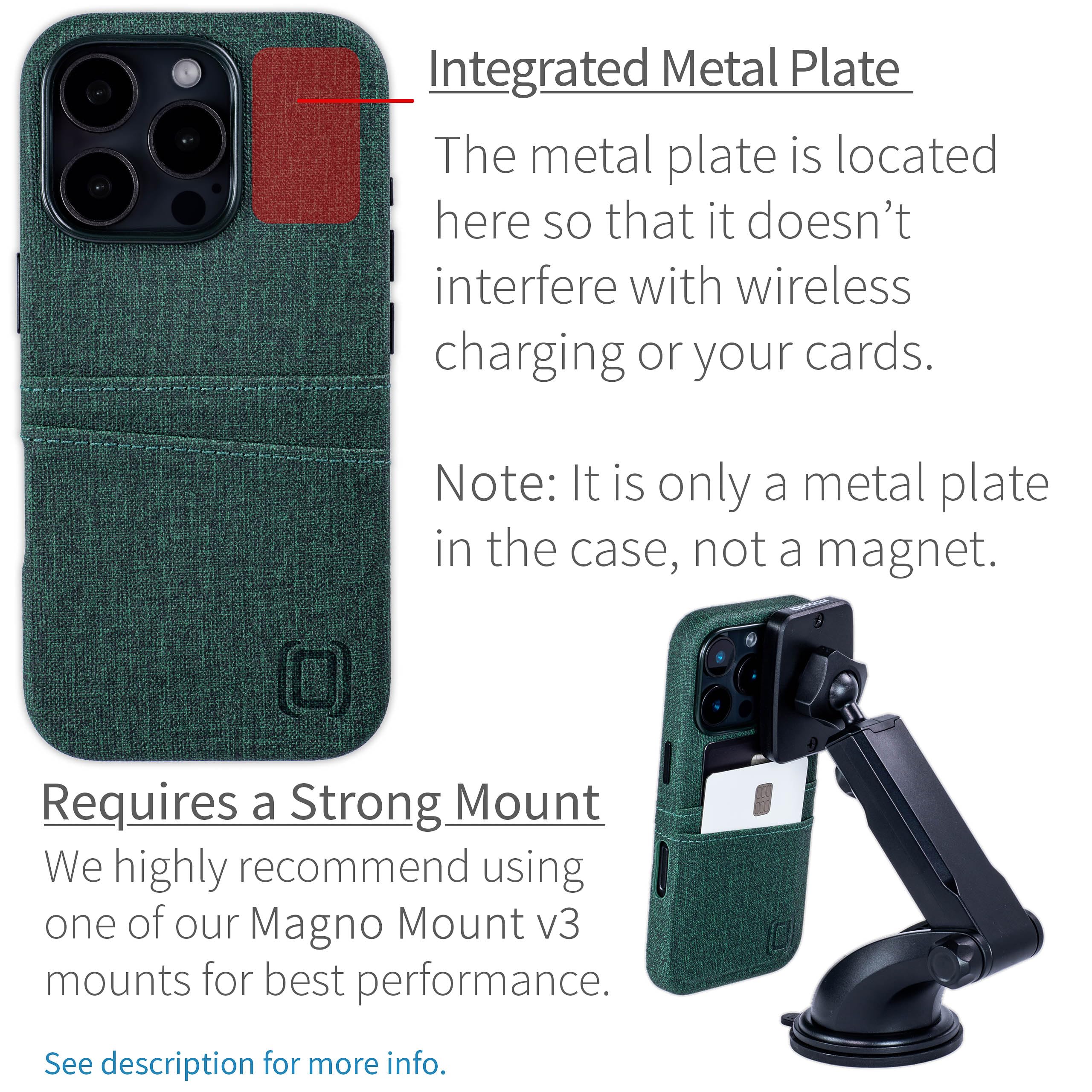 Porta Carte In Vera Pelle Dockem Per IPhone 16 Plus - Con Apertura Per Controllo Fotocamera, 2 Slot, Piastra Magnetica Integrata, Nero (M2GL)