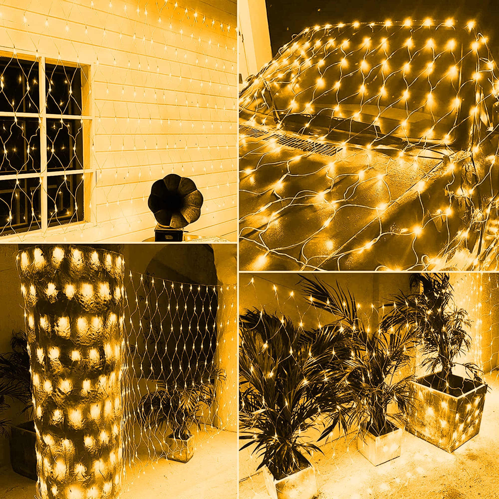 FUNPENY Christmas Net Lights 12x5 FT - 360 LED 8 Modes Waterproof Outdoor