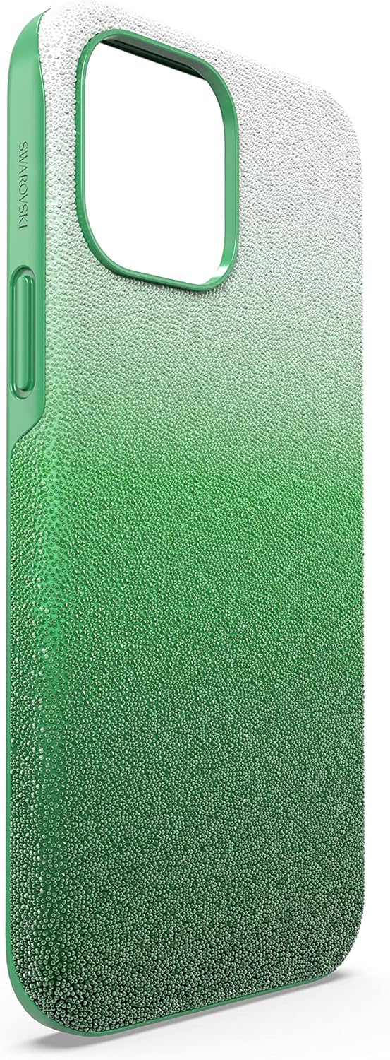 Swarovski High Phone Case for iPhone 14 with Green Crystals in Ombre Effect, Part of The High Collection