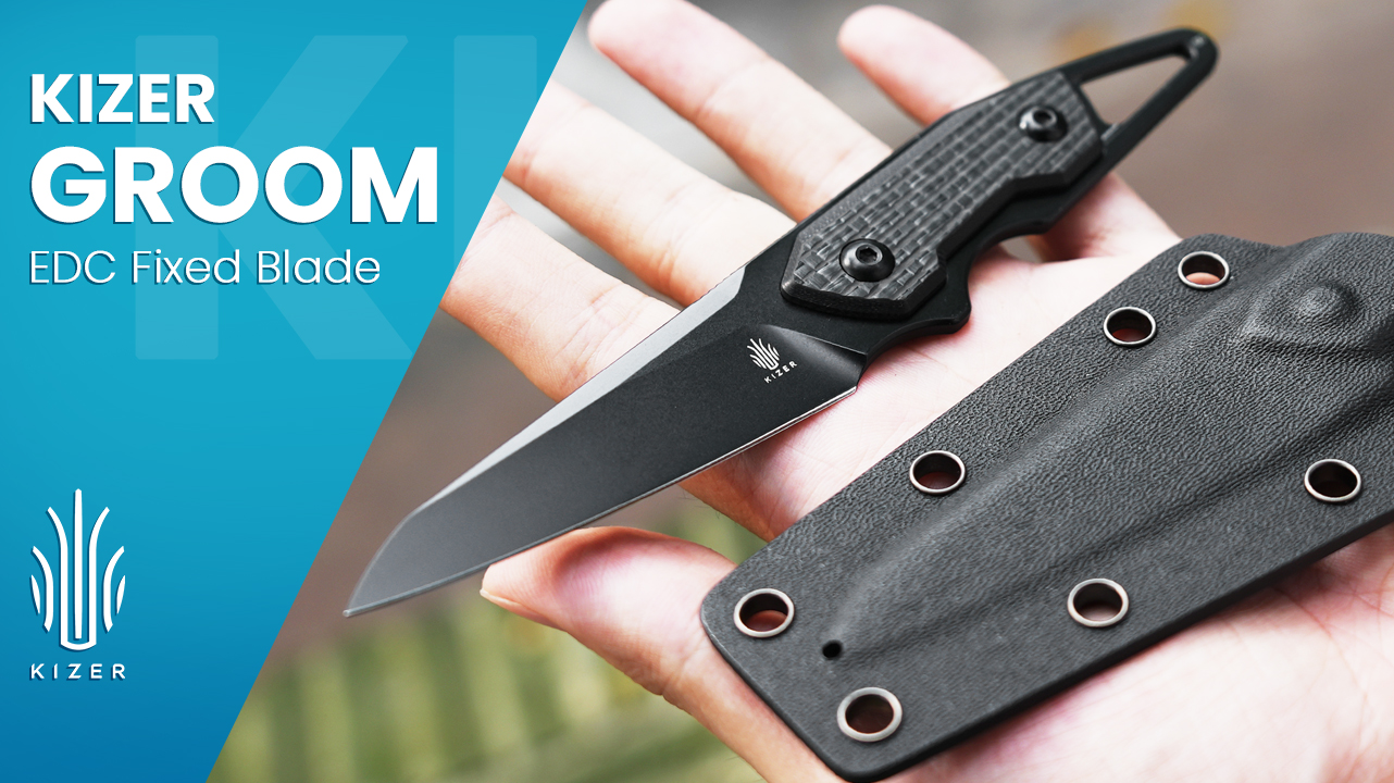 kiyserページです。 Amazon.com : Kizer Groom Fixed Blade Knife with Sheath, 3.08