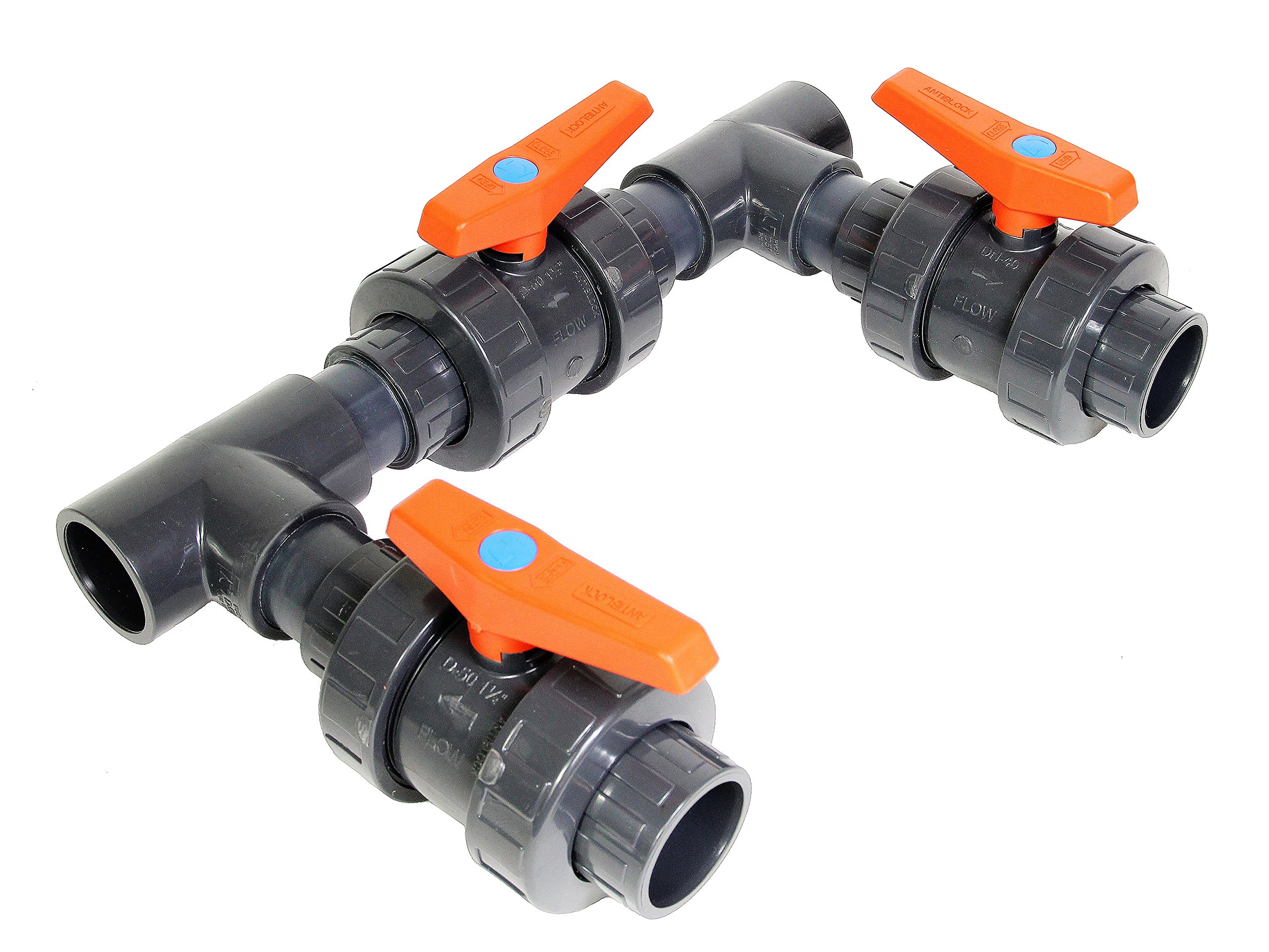 Bypass Set 1 90° für Wärmepumpen Ø 50 mm Poolheizung Schwimmbecken Pool Heizung