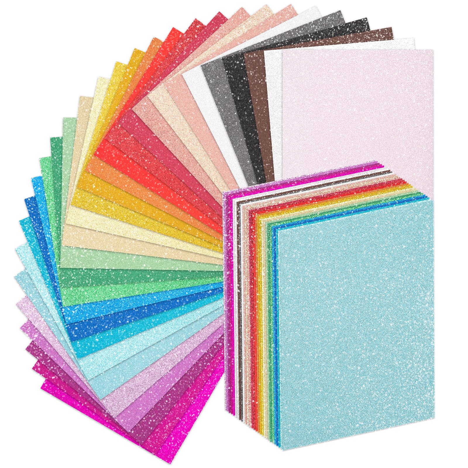 30 Pack Glitter Cardstock Paper Sheets, 30 Colors 12×8inch Shimmering Paper 250gsm/92lb For Arts and Crafts, Decorative, Weddings & Birthdays