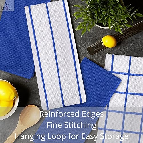 Miniatura 6 de Juego de 6 paños de cocina surtidos de gofres, 100% algodón, suaves, absorbentes, de secado rápido, de secado rápido, toalla de cocina y toalla