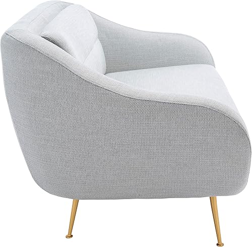 Miniatura 6 de SAFAVIEH Couture Home Collection Belladonna SFV4525A - Sofá biplaza tapizado de mediados de siglo, color gris claro, para sala de estar, dormitorio,