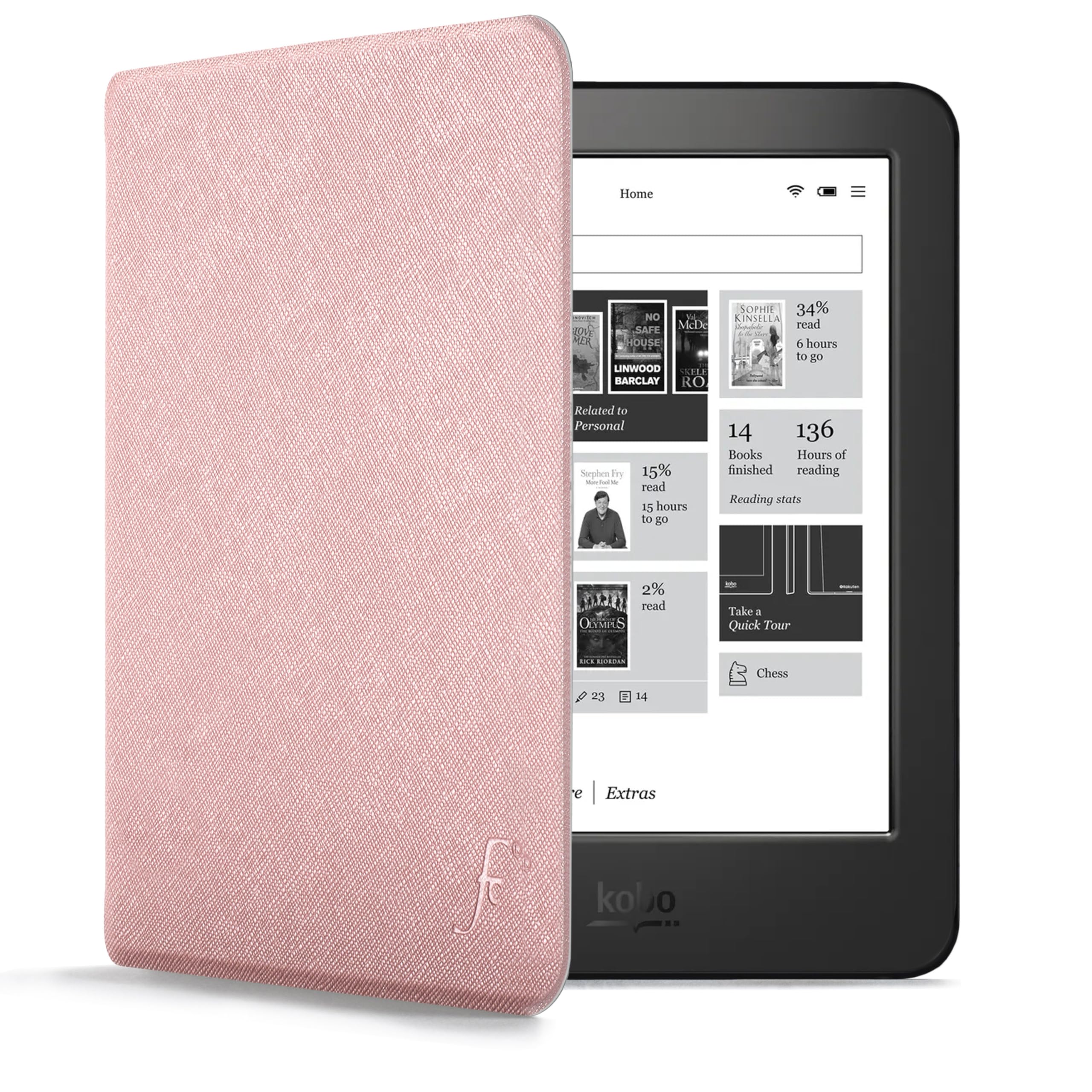 Forefront Cases Funda para Kobo Aura Edition 2 (Modelo: N236, 2016) - Delgado, Ligera y Protectora Funda para Kobo Aura Edition 2 (6") - Smart Auto Sueño Estela Función (Carcasa) - Púrpura — view 16