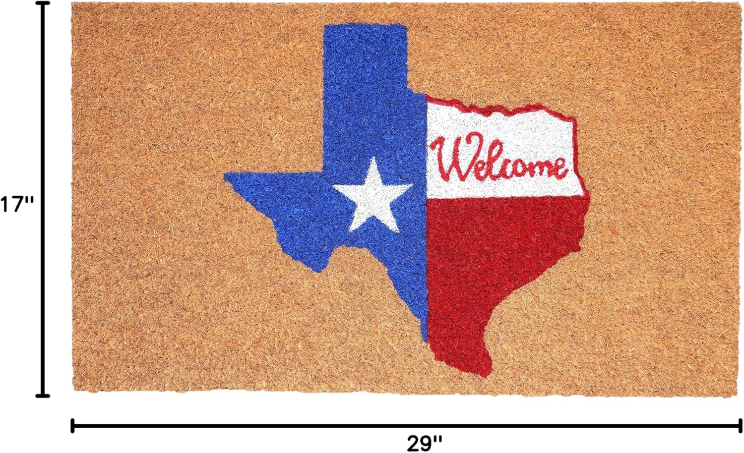 Home & More Calloway Mills 107431729 Texas Flag Doormat (17" x 29")